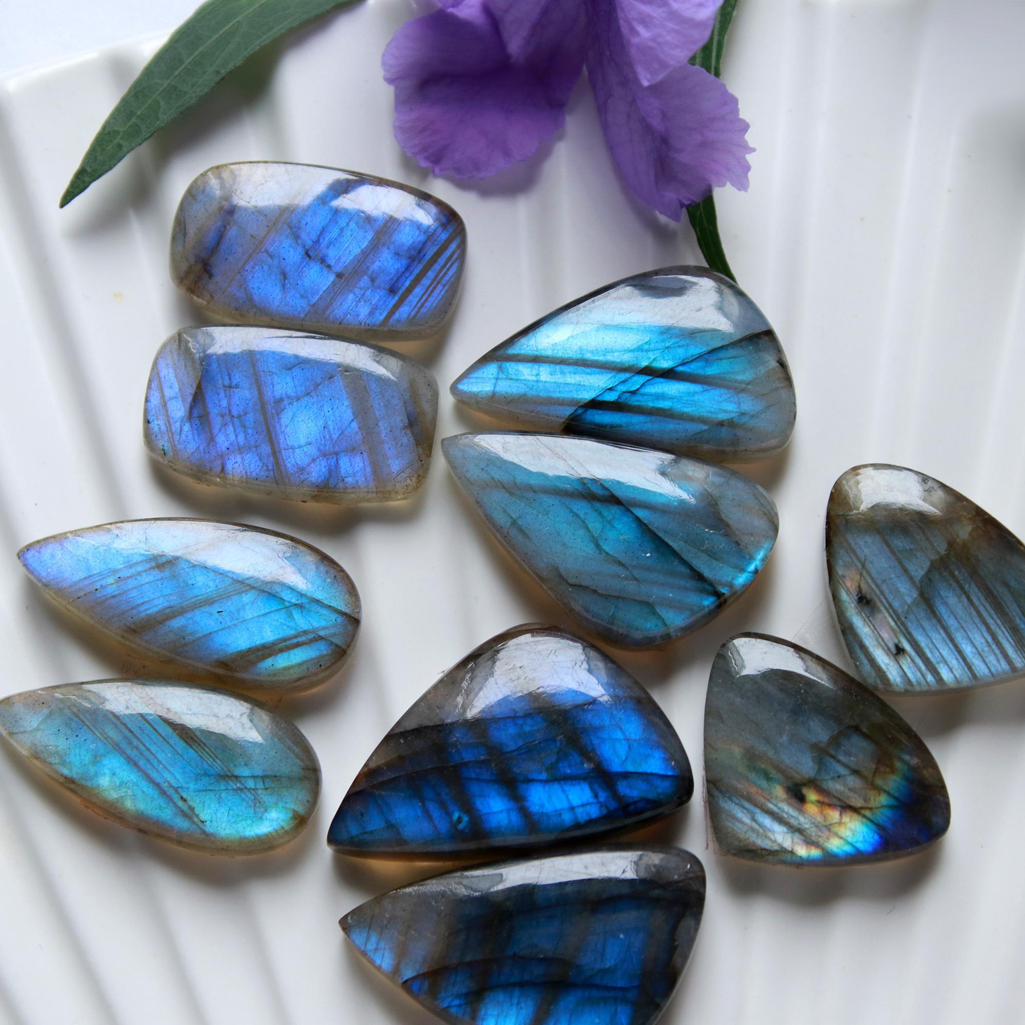 5 Pairs 143 Cts Natural Labradorite Cabochon Pairs Mixed Shapes Gemstone Lot For Silver Earrings Handmade Craft Supplies25x15 20x14mm 15864