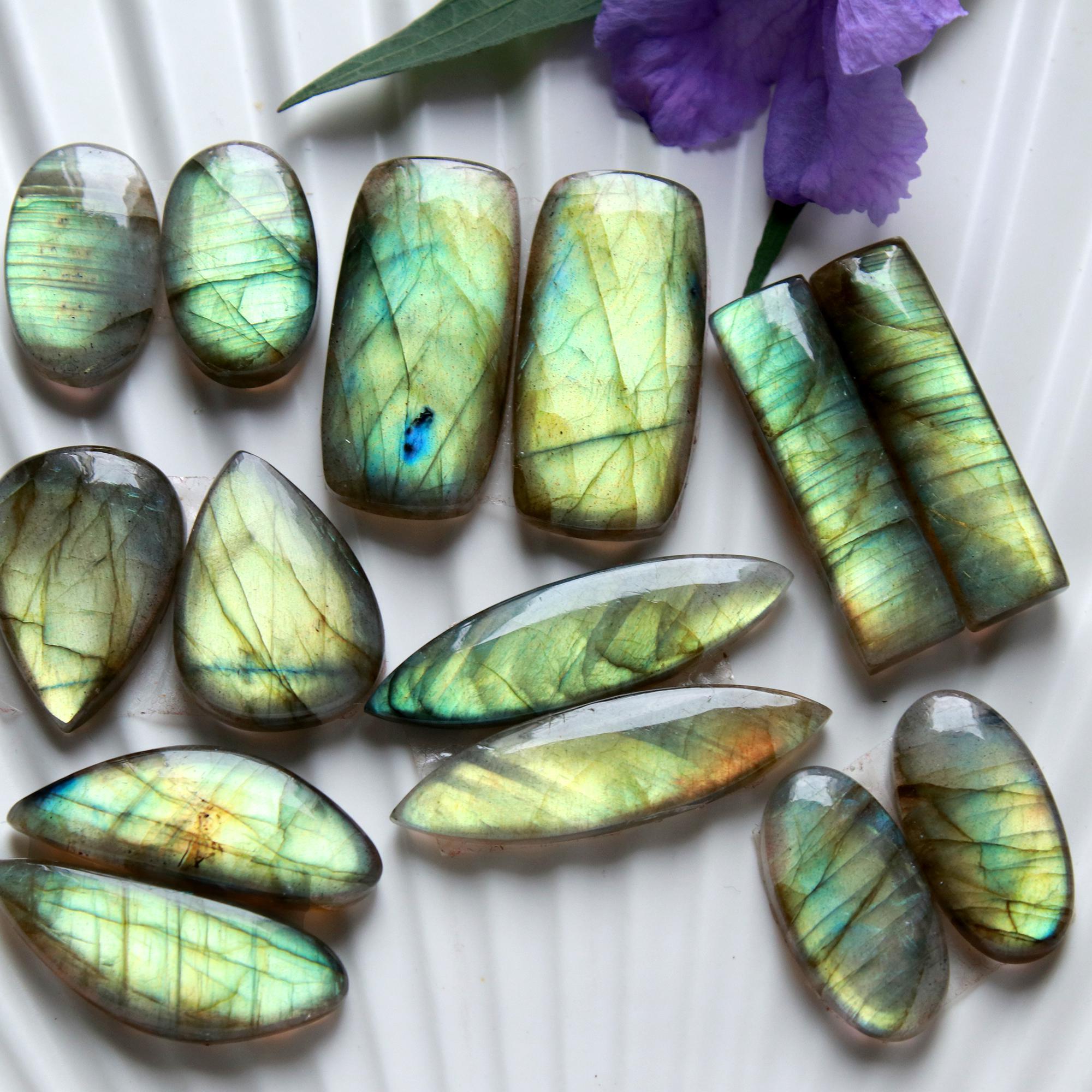 7 Pairs 157 Cts Natural Labradorite Cabochon Pairs Mixed Shapes Gemstone Lot For Silver Earrings Handmade Craft Supplies25x10 17x10mm 15871