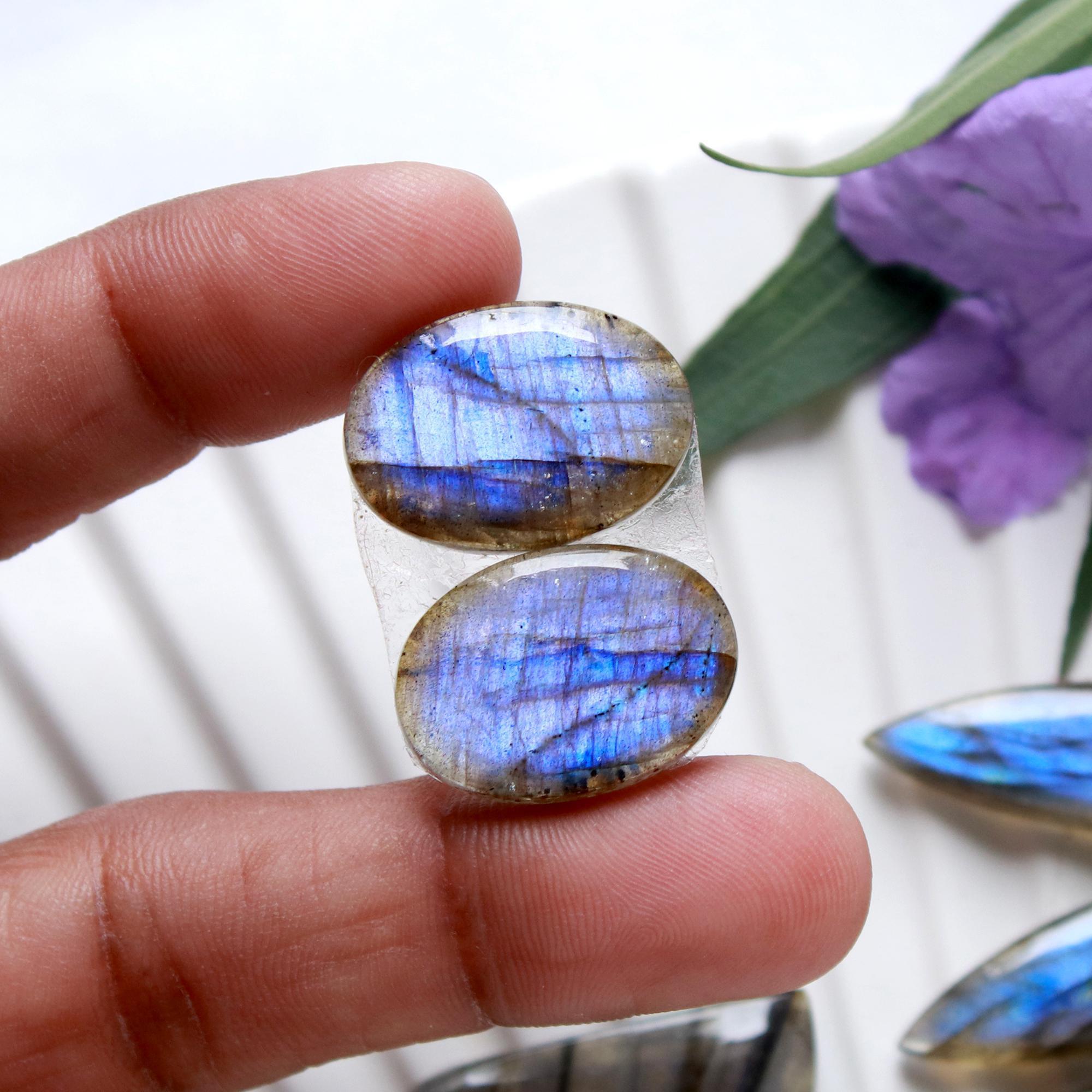 5 Pairs 144 Cts Natural Labradorite Cabochon Pairs Mixed Shapes Gemstone Lot For Silver Earrings Handmade Craft Supplies30x13 20x10mm 15874