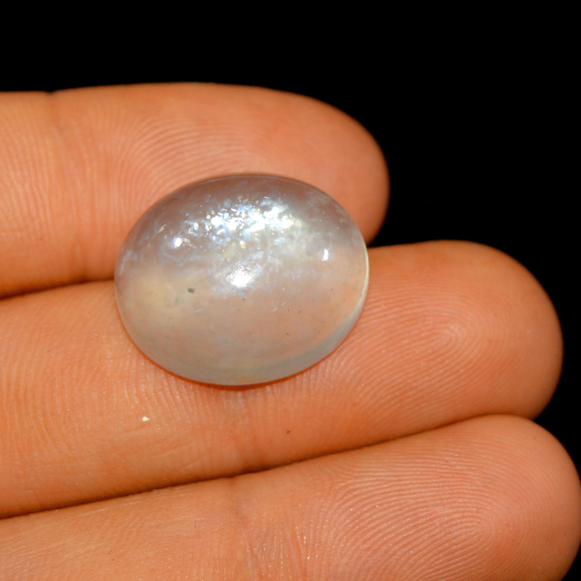 1Pcs 24Cts Natural White Moonstone Cabochon Lot Semi Precious Loose Gemstone Handmade Healing Crystal Jewelry 19x15mm 16108
