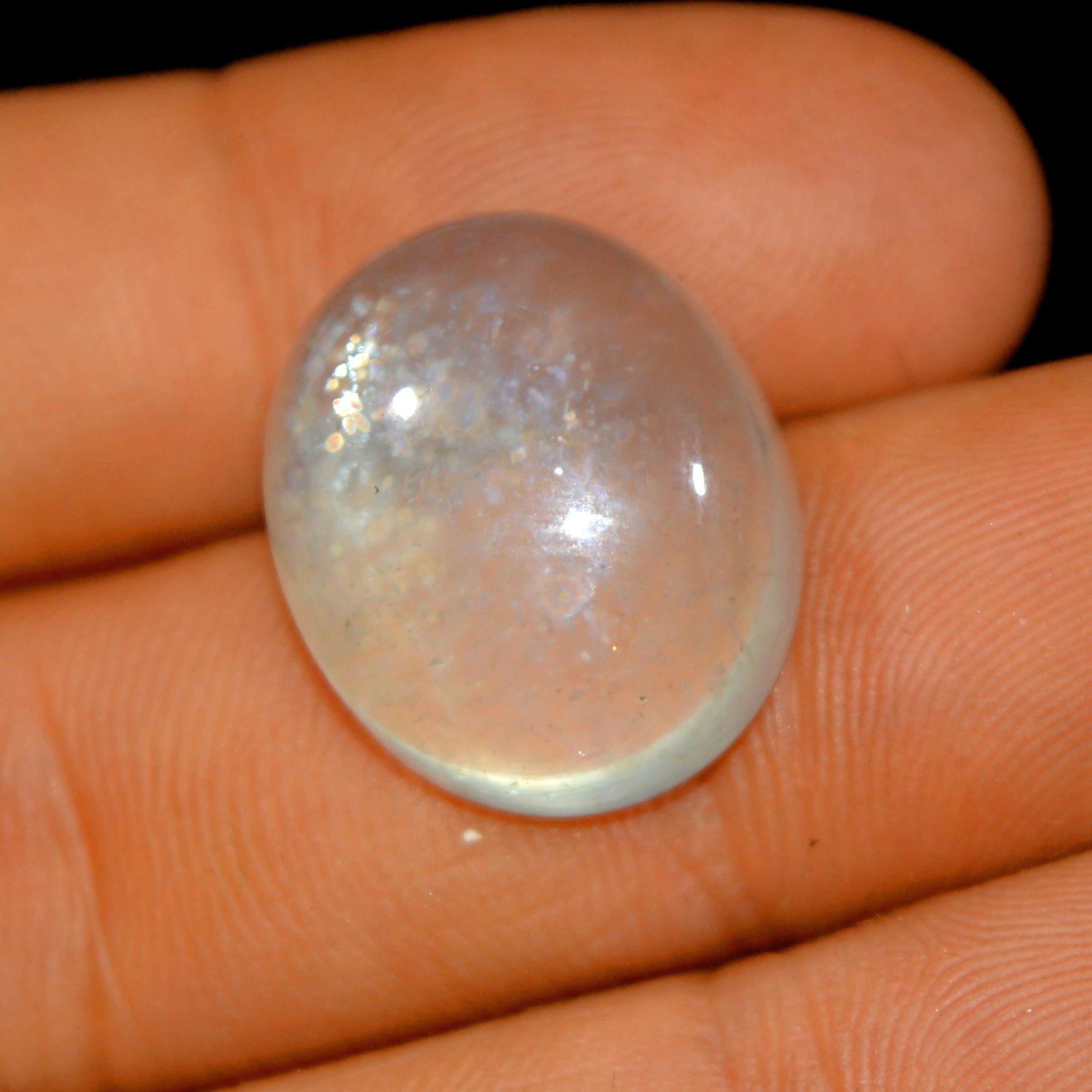 1Pcs 24Cts Natural White Moonstone Cabochon Lot Semi Precious Loose Gemstone Handmade Healing Crystal Jewelry 19x15mm 16108