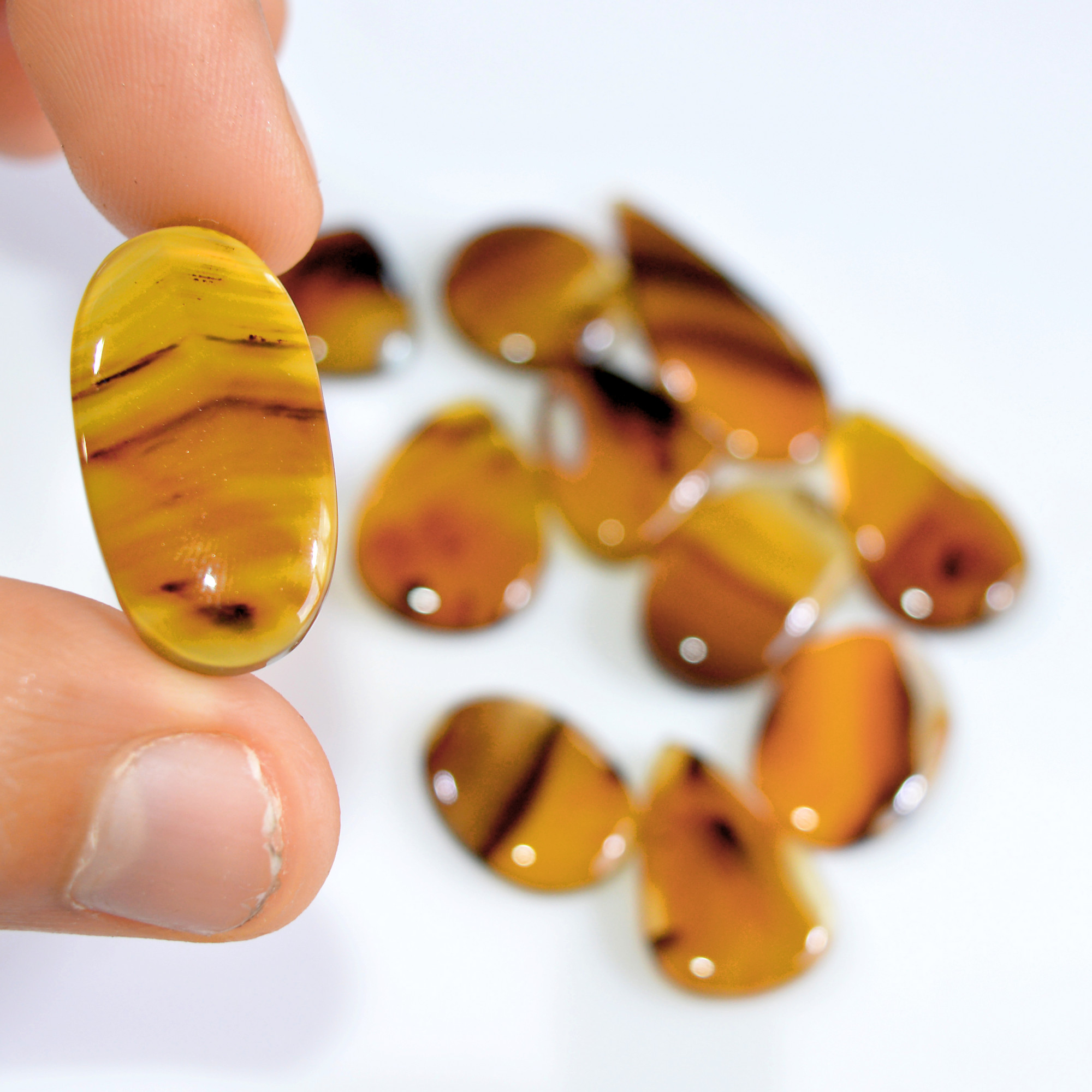 11 Pcs 135 Cts Natural Montana Agate Cabochon Loose Gemstone Loose Jewelry Making Lot Semi-Precious Gemstones 31x13 18x14mm 16236