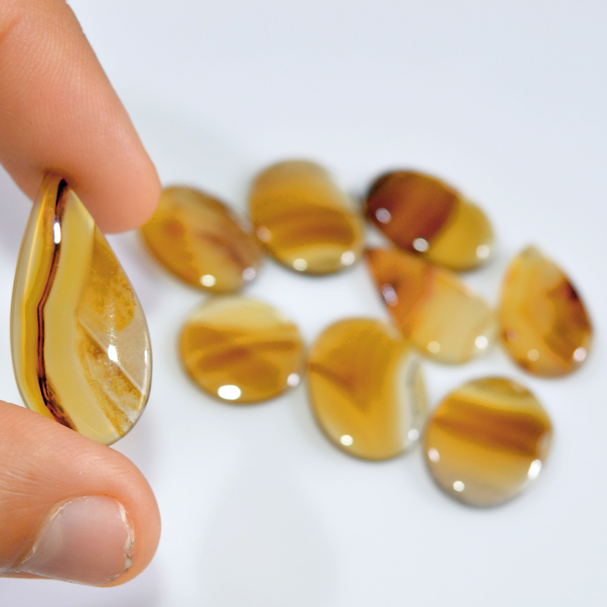 9 Pcs 106 Cts Natural Montana Agate Cabochon Loose Gemstone Loose Jewelry Making Lot Semi-Precious Gemstones 30x14 16x16mm 16242