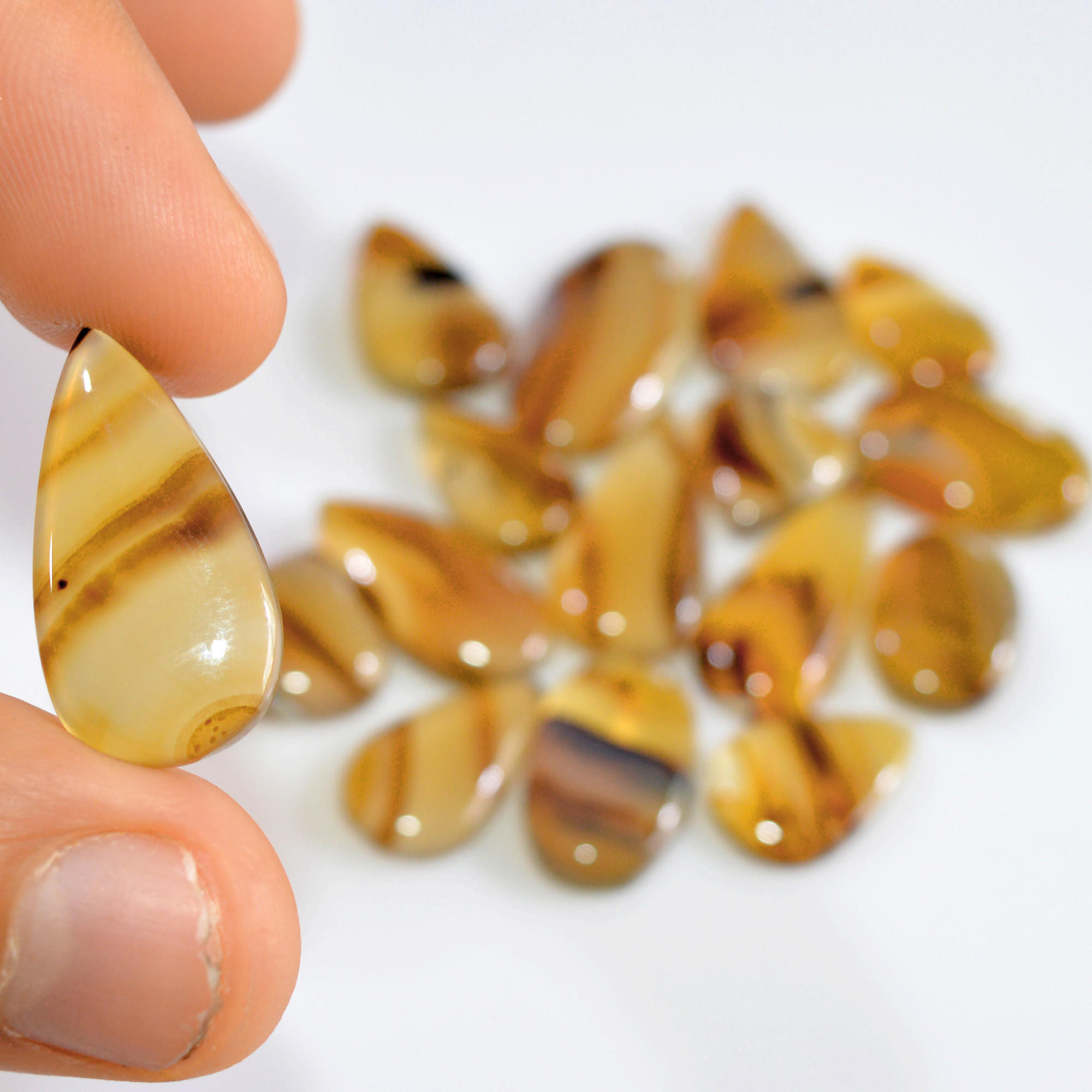 16 Pcs 139 Cts Natural Montana Agate Cabochon Loose Gemstone Loose Jewelry Making Lot Semi-Precious Gemstones 24x11 13x12mm 16250