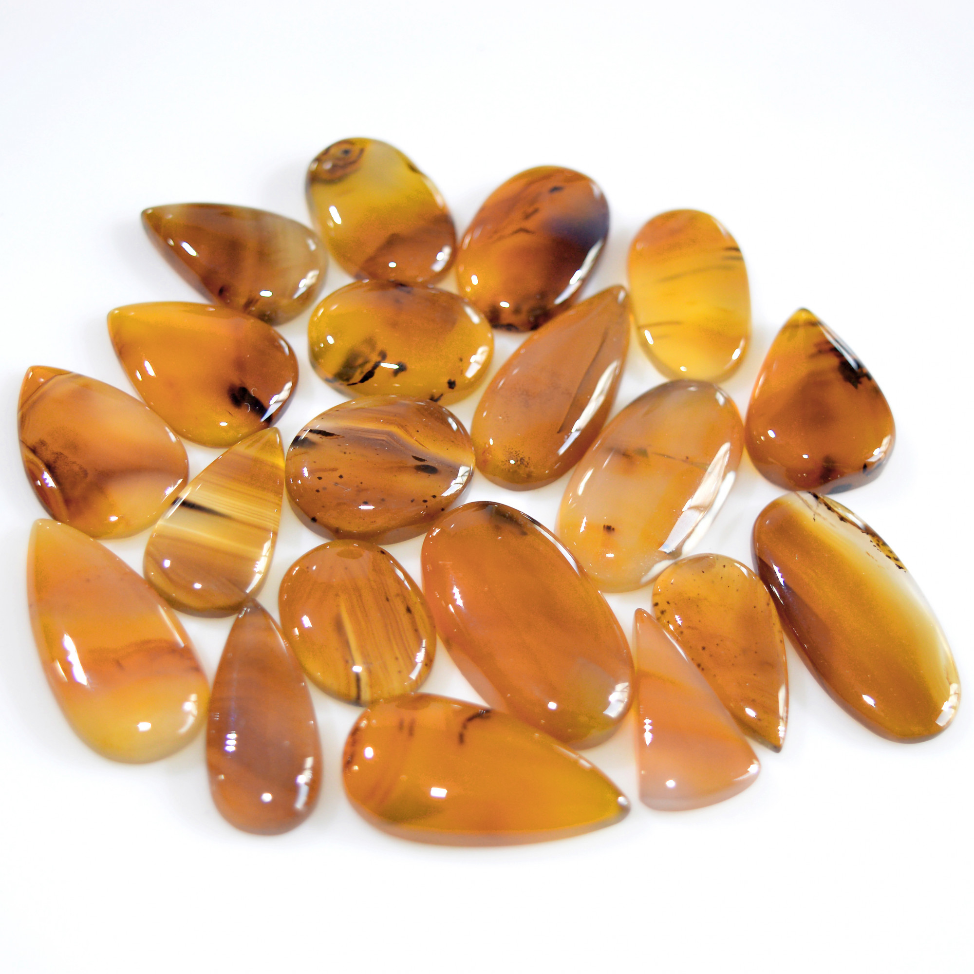 20 Pcs 181 Cts Natural Montana Agate Cabochon Loose Lot Gemstone Mix Shape and Size Loose Wholesale Gemstone Lot 24x11 14x10mm 16258