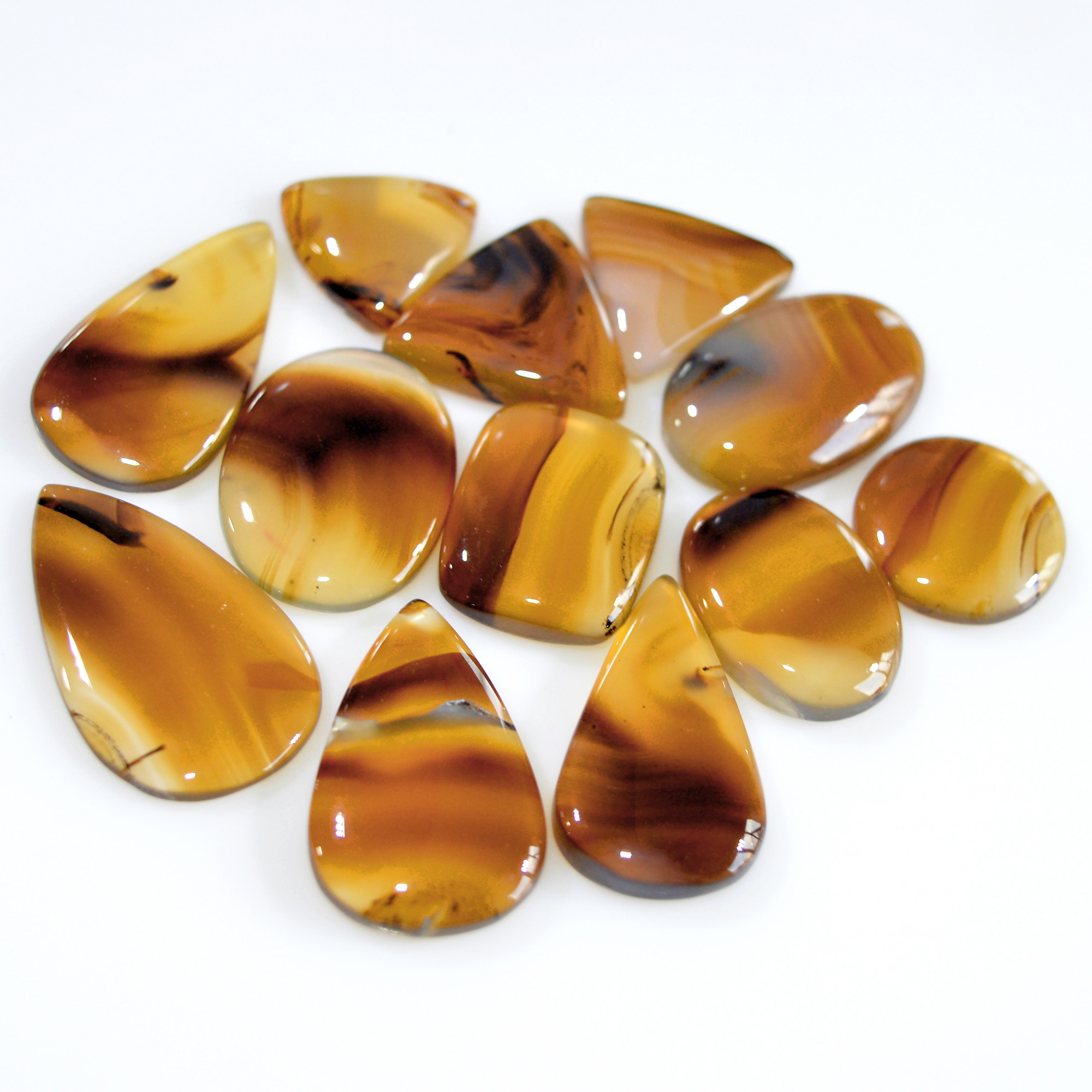 12 Pcs 132 Cts Natural Montana Agate Cabochon Loose Lot Gemstone Mix Shape and Size Loose Wholesale Gemstone Lot 26x15 14x14mm 16259