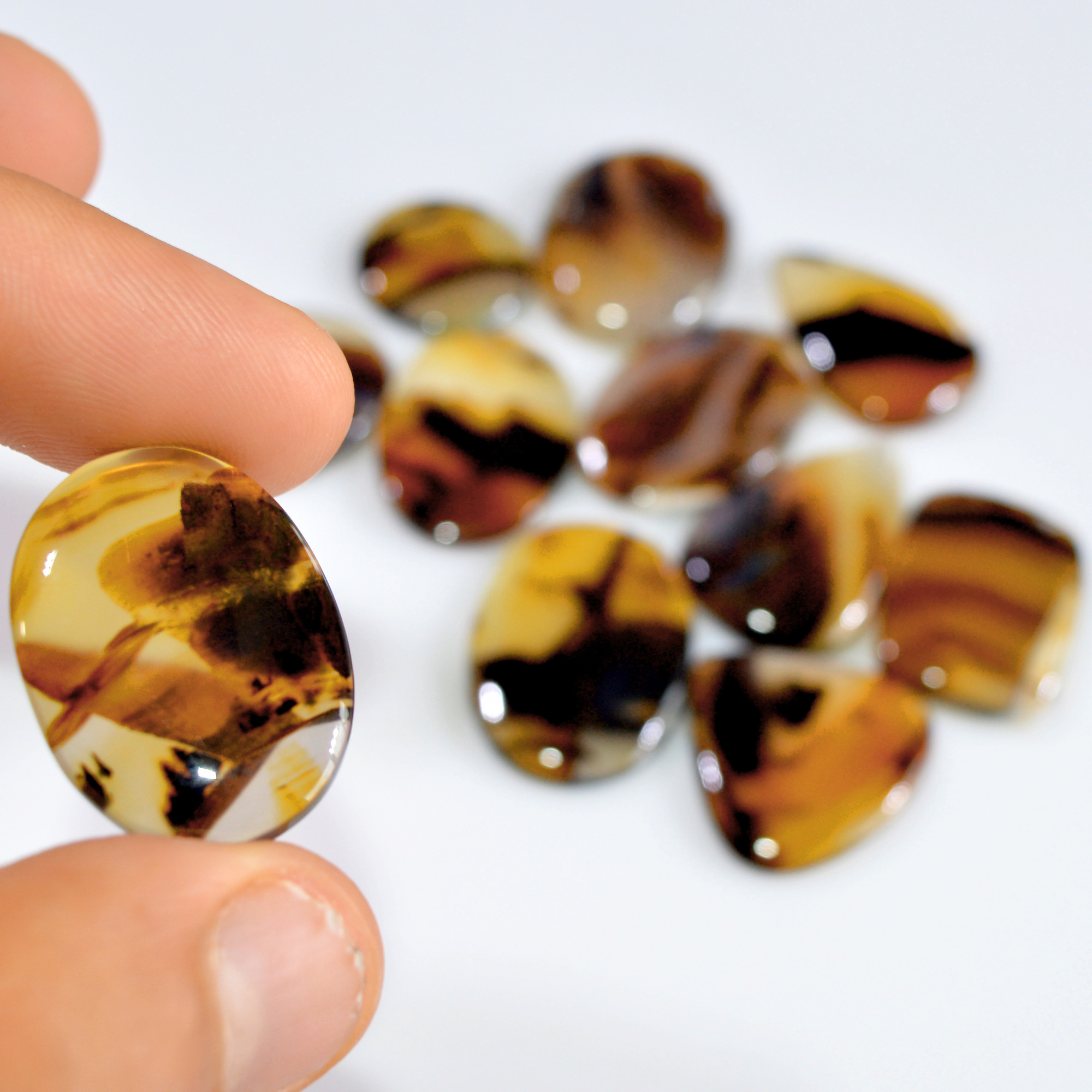 11 Pcs 220 Cts Natural Montana Agate Cabochon Loose Lot Gemstone Mix Shape and Size Loose Wholesale Gemstone Lot 29x18 16x16mm 16262