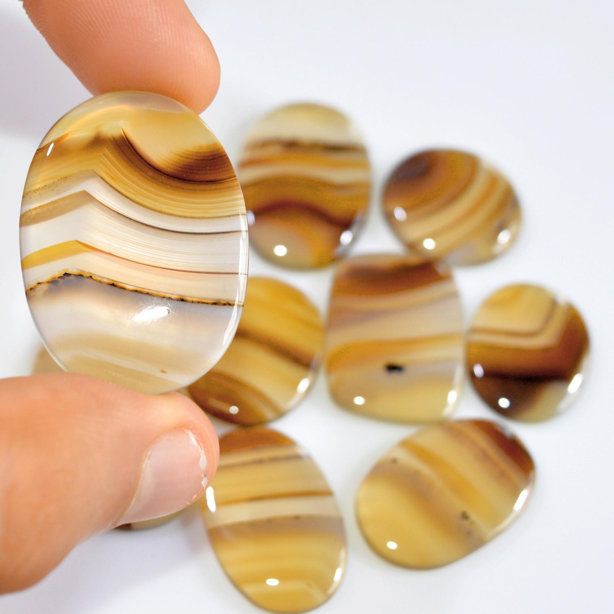 9 Pcs 204 Cts Natural Montana Agate Cabochon Loose Lot Gemstone Mix Shape and Size Loose Wholesale Gemstone Lot 34x24 22x17mm 16266