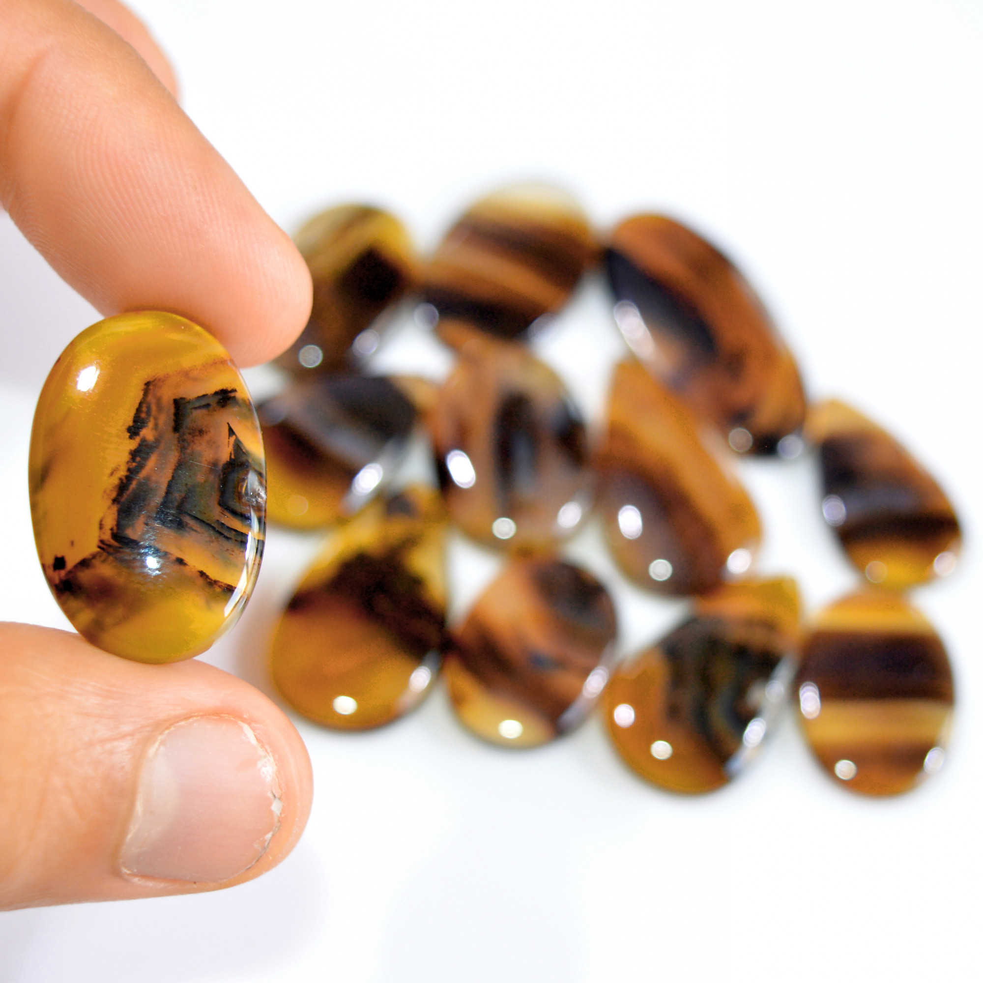 12 Pcs 216 Cts Natural Montana Agate Cabochon Loose Lot Gemstone Mix Shape and Size Loose Wholesale Gemstone Lot 35x15 20x14mm 16269