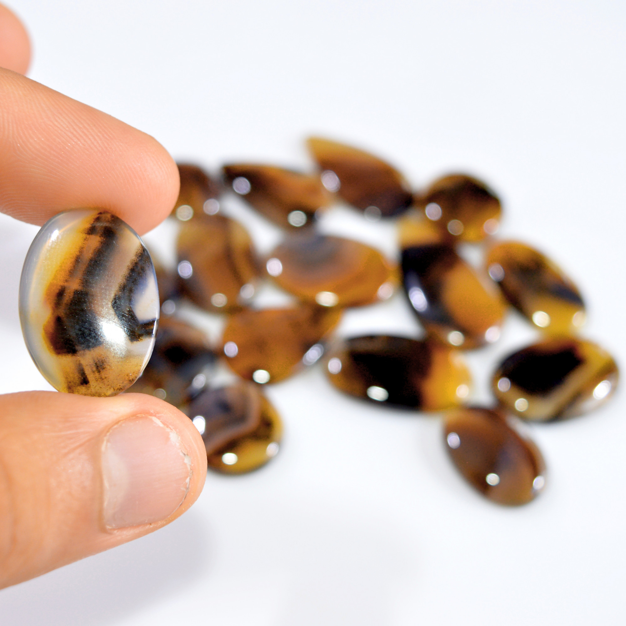 16 Pcs 209 Cts Natural Montana Agate Cabochon Loose Lot Gemstone Mix Shape and Size Loose Wholesale Gemstone Lot 30x15 14x14mm 16270