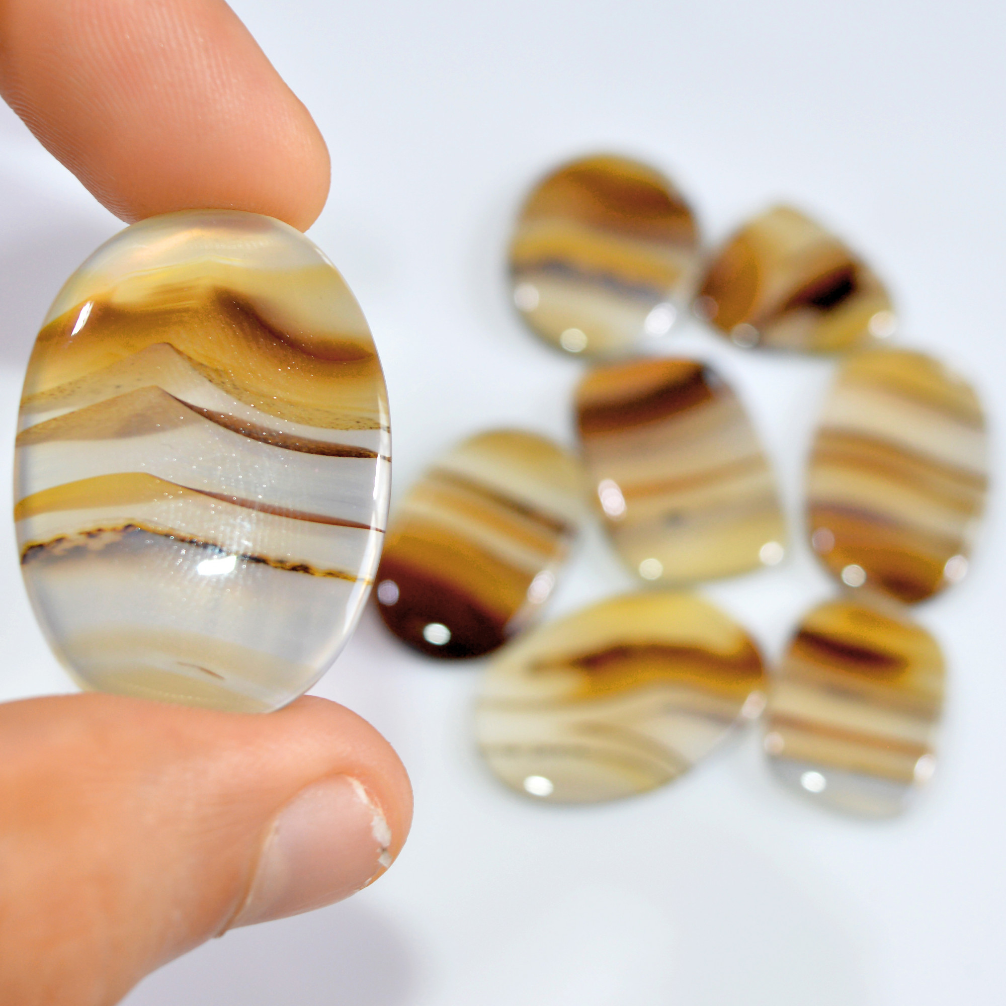 9 Pcs 205 Cts Natural Montana Agate Cabochon Loose Lot Gemstone Mix Shape and Size Loose Wholesale Gemstone Lot 35x23 22x15mm 16275