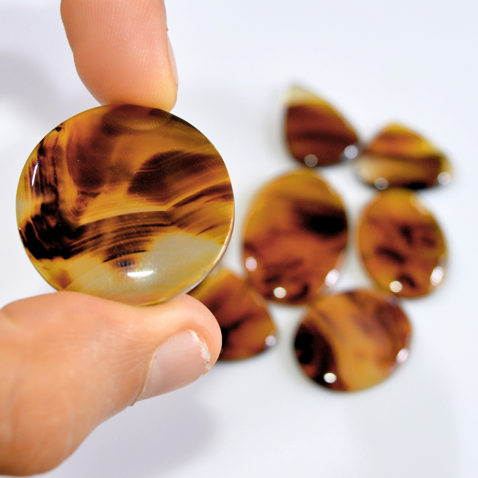 8 Pcs 175 Cts Natural Montana Agate Cabochon Loose Lot Gemstone Mix Shape and Size Loose Wholesale Gemstone Lot 30x30 20x19mm 16276