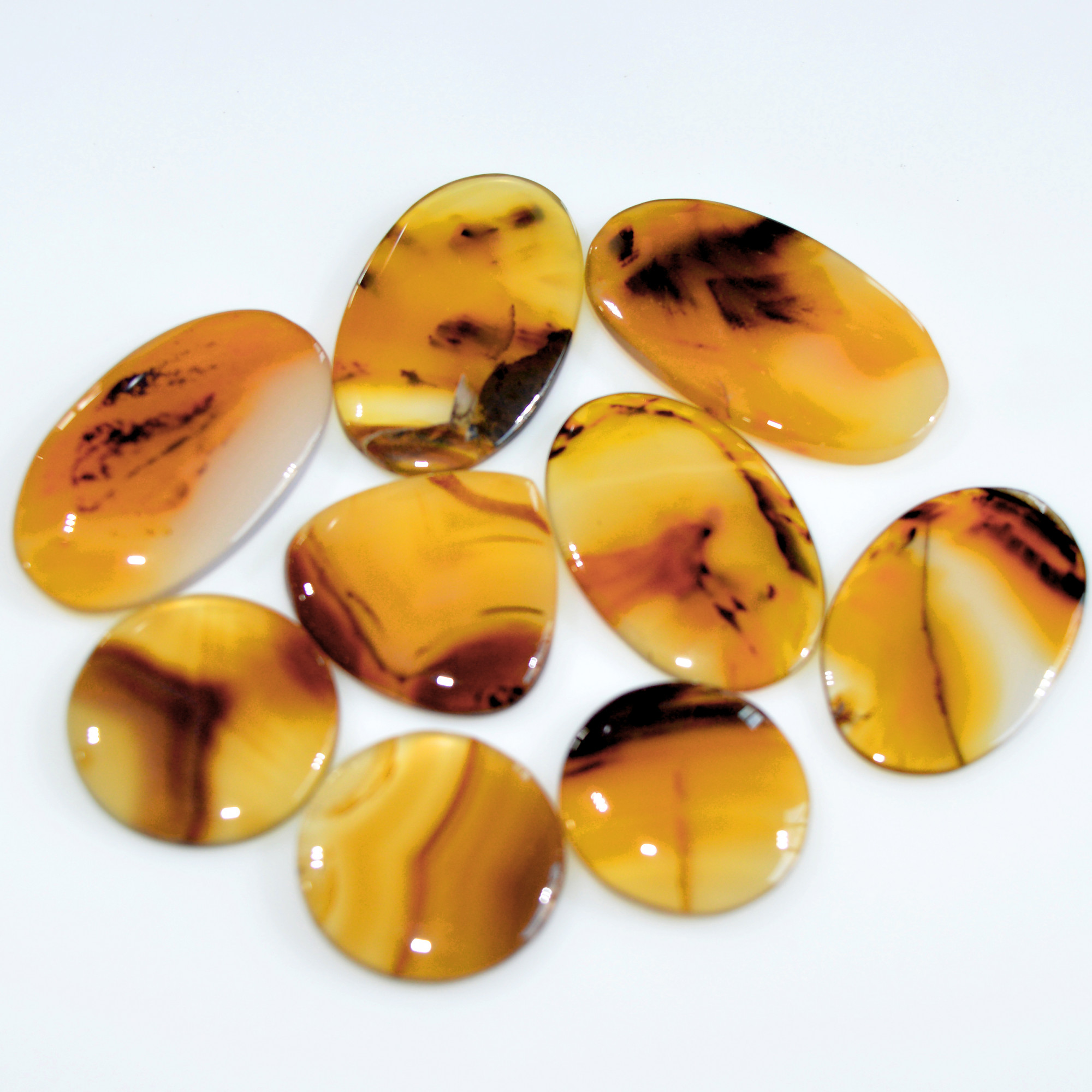 9 Pcs 162 Cts Natural Montana Agate Cabochon Loose Lot Gemstone Mix Shape and Size Loose Wholesale Gemstone Lot 34x20 18x18mm 16283