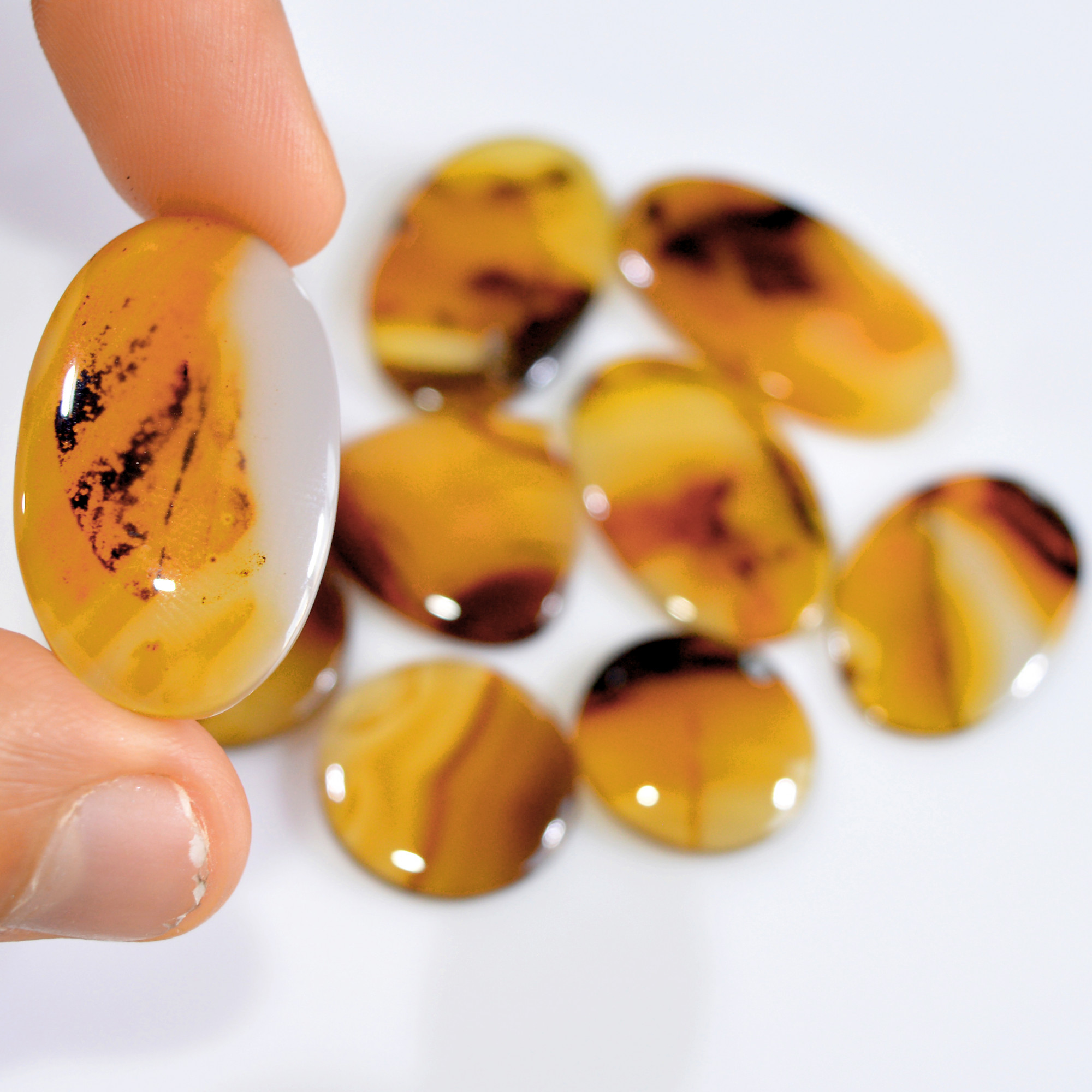 9 Pcs 162 Cts Natural Montana Agate Cabochon Loose Lot Gemstone Mix Shape and Size Loose Wholesale Gemstone Lot 34x20 18x18mm 16283