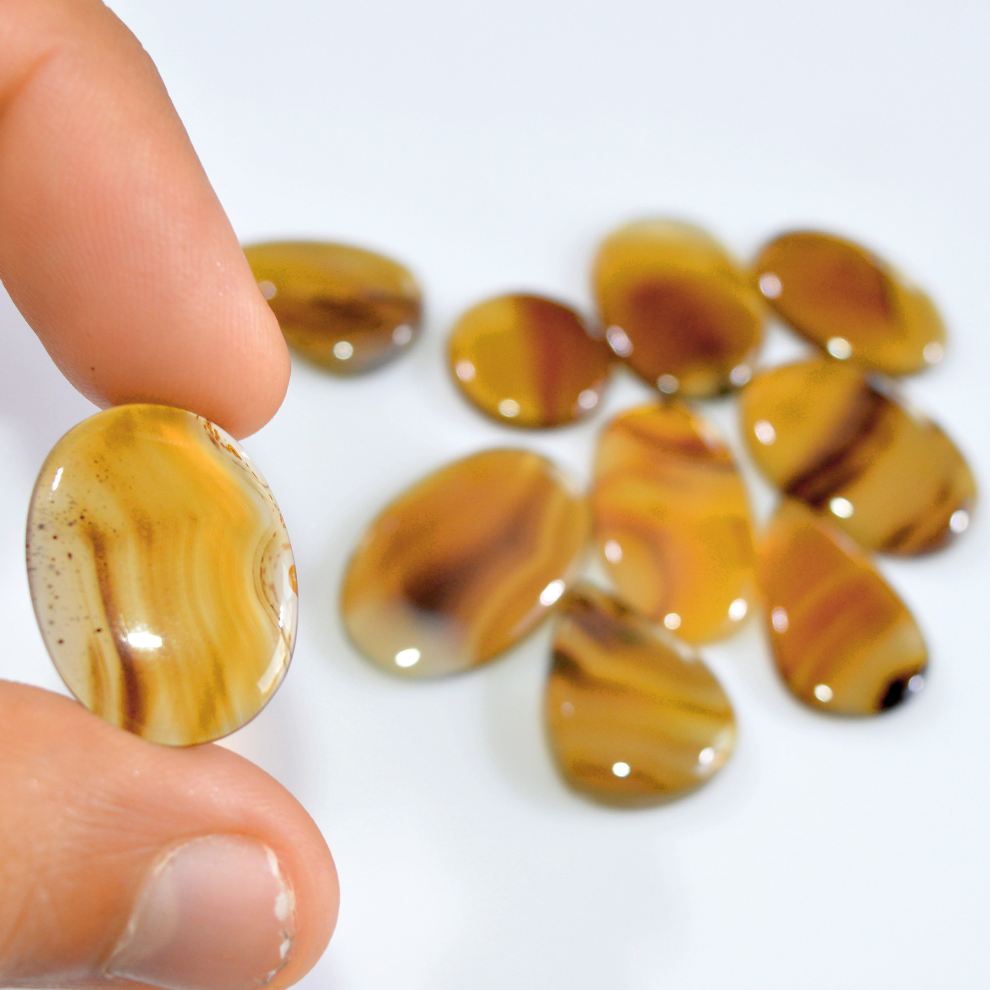 10 Pcs 133 Cts Natural Montana Agate Cabochon Loose Gemstone Lot Handmade Healing Crystal Jewelry Making Lot 25x15 14x14mm 16285