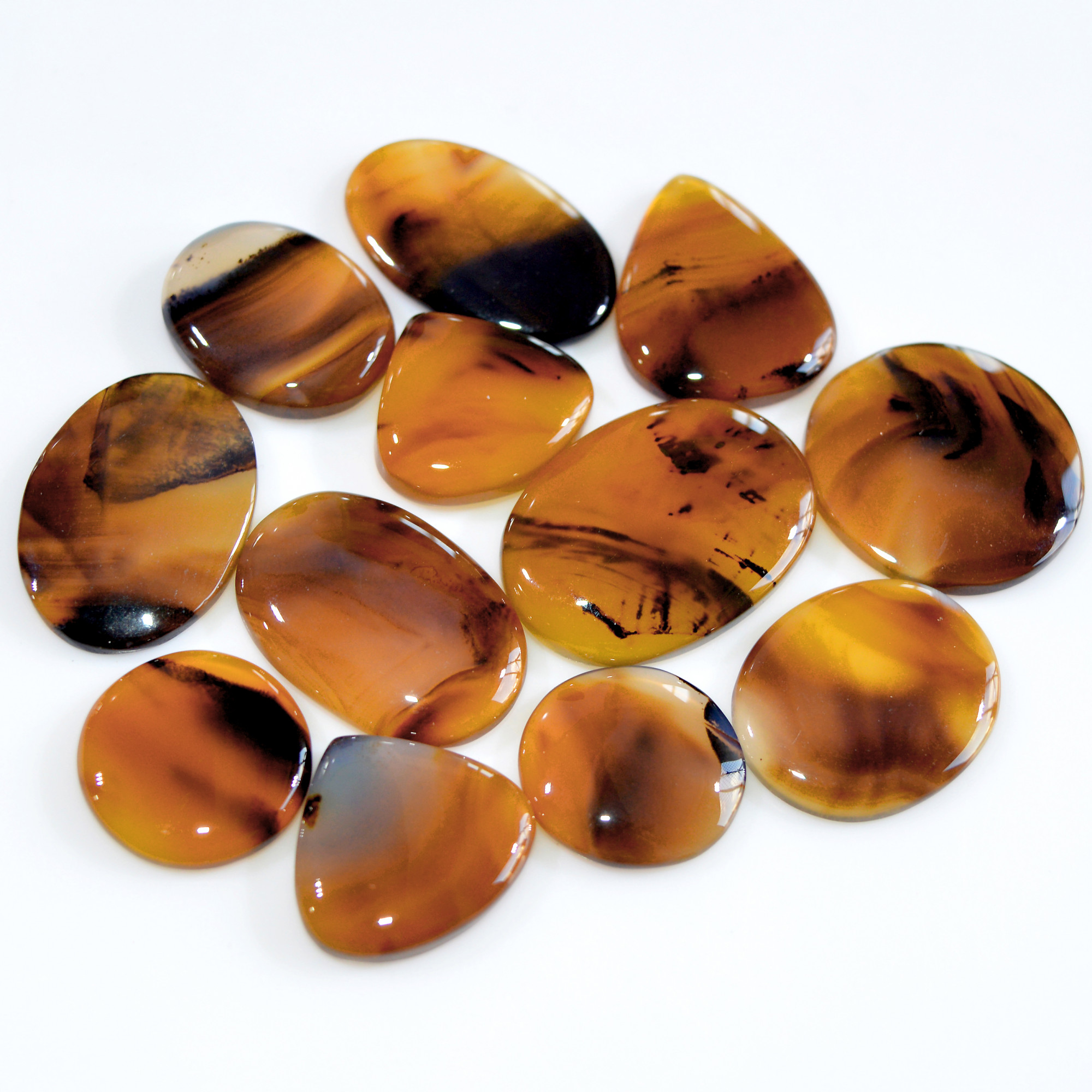 12 Pcs 235 Cts Natural Montana Agate Cabochon Loose Gemstone Lot Handmade Healing Crystal Jewelry Making Lot 30x20 16x16mm 16292