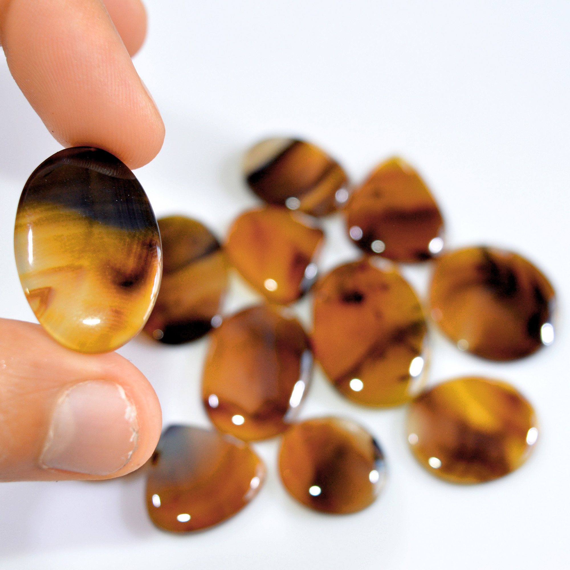 12 Pcs 235 Cts Natural Montana Agate Cabochon Loose Gemstone Lot Handmade Healing Crystal Jewelry Making Lot 30x20 16x16mm 16292