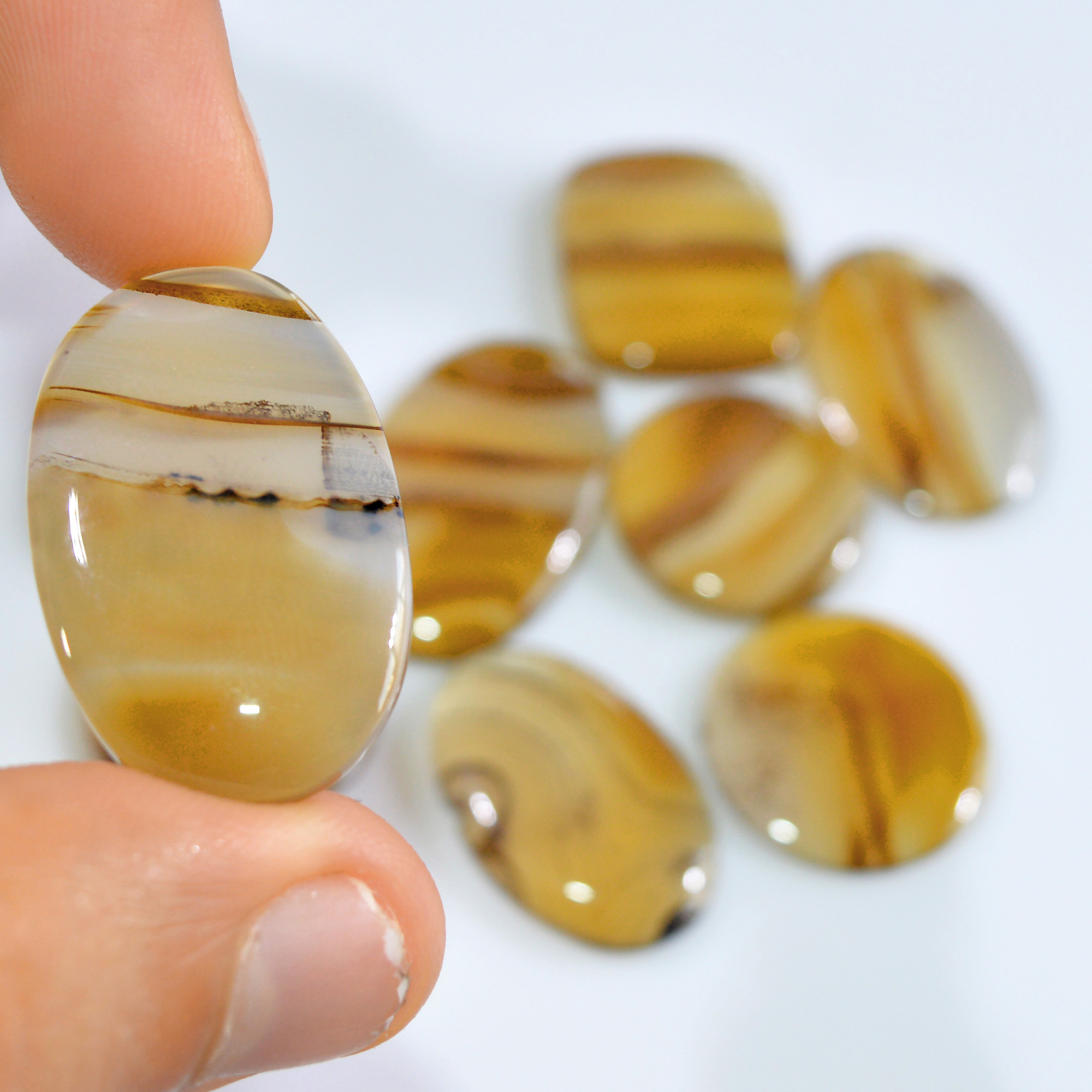 9 Pcs 162 Cts Natural Montana Agate Cabochon Loose Gemstone Lot Handmade Healing Crystal Jewelry Making Lot 30x19 20x20mm 16293