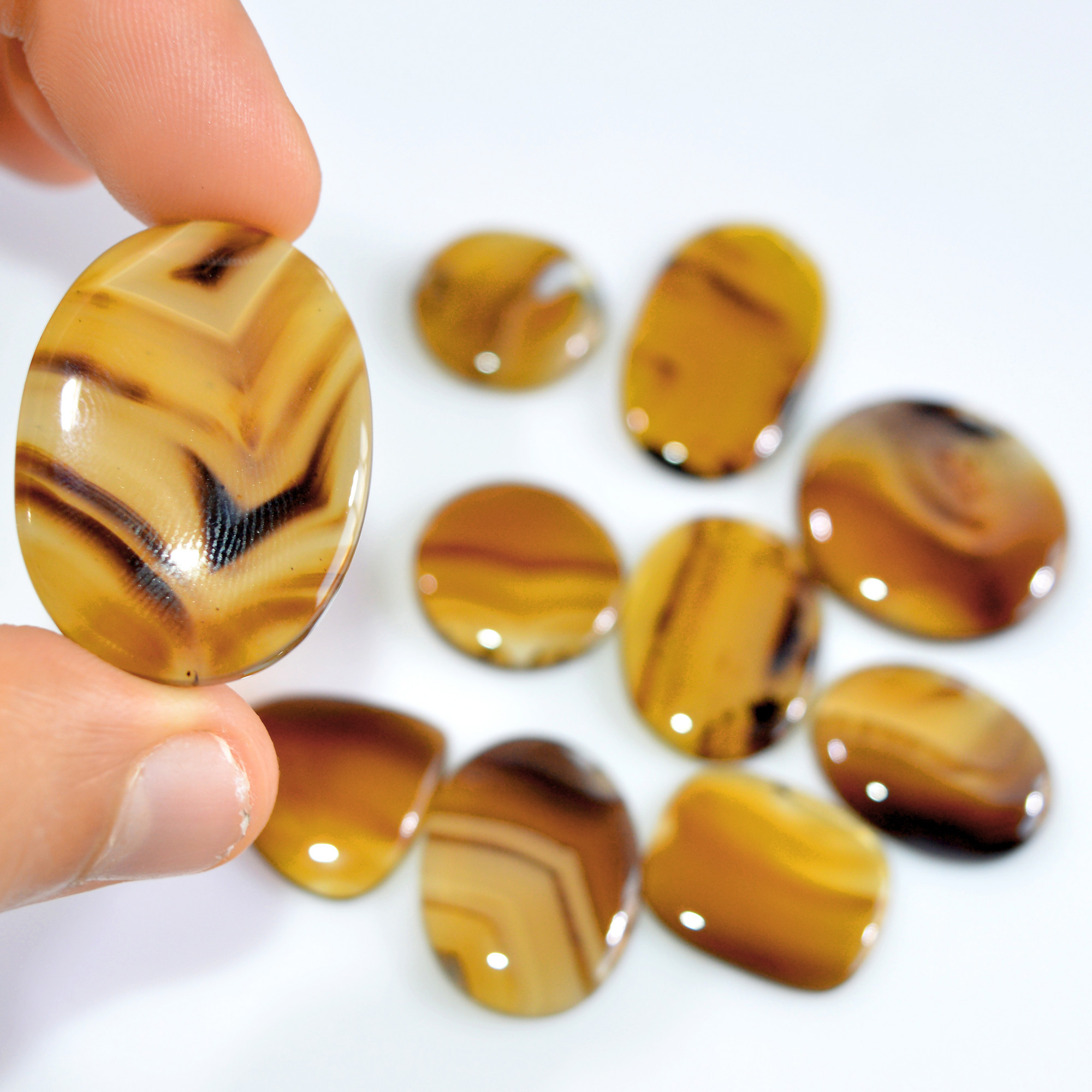 10 Pcs 211 Cts Natural Montana Agate Cabochon Loose Gemstone Lot Handmade Healing Crystal Jewelry Making Lot 33x23 18x18mm 16301