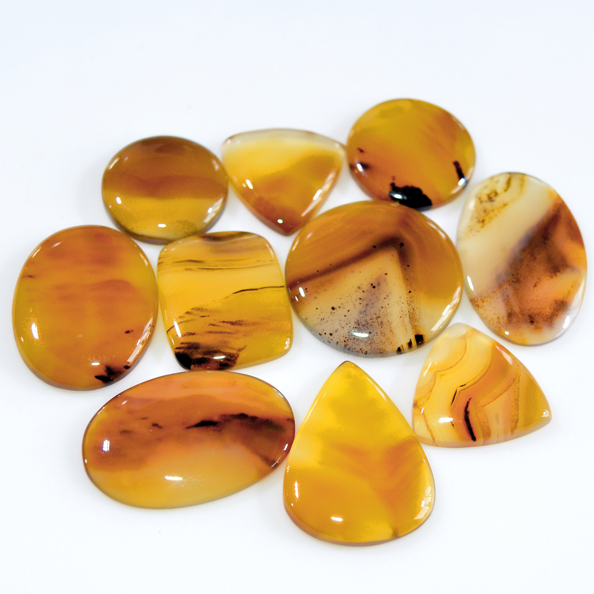 10 Pcs 154 Cts Natural Montana Agate Cabochon Loose Gemstone Lot Handmade Healing Crystal Jewelry Making Lot 25x25 15x15mm 16309