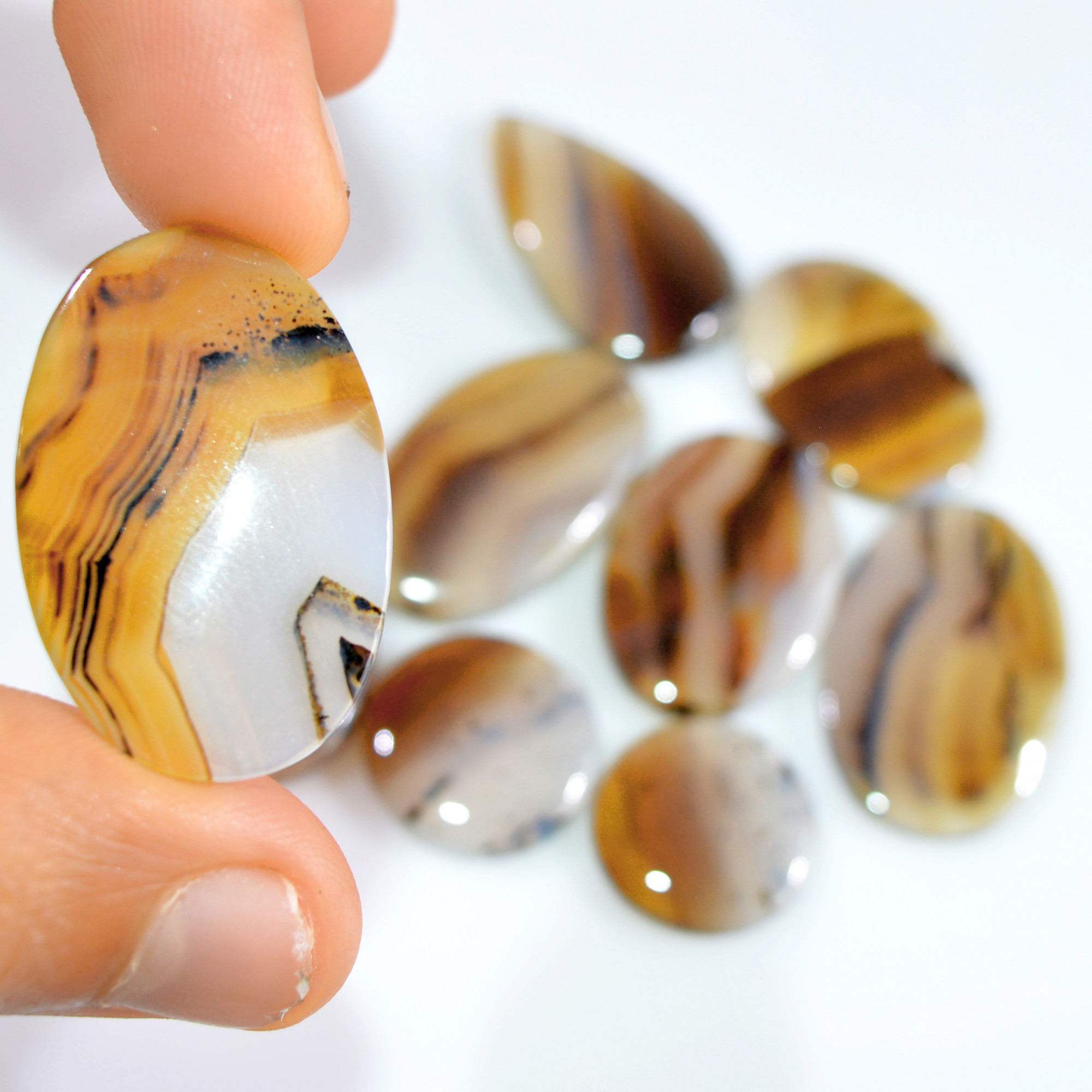 9 Pcs 165 Cts Natural Montana Agate Cabochon Loose Gemstone Lot Wire Wrap Jewelry Making Crystal Healing Stone 30x20 16x16mm 16318