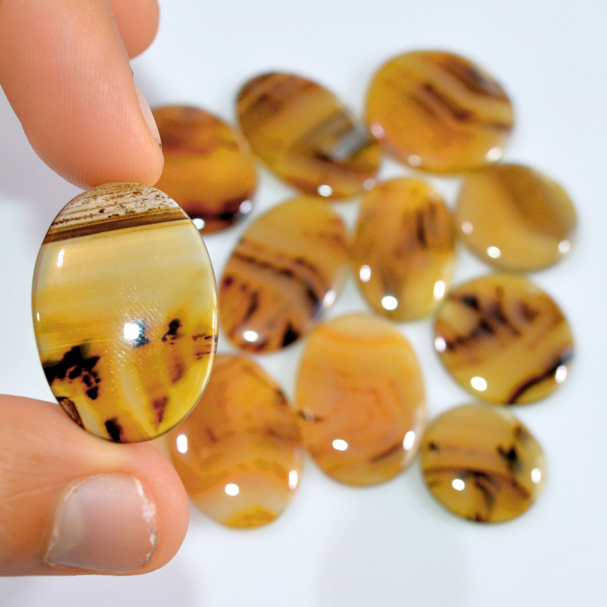 11 Pcs 217 Cts Natural Montana Agate Cabochon Loose Gemstone Lot Wire Wrap Jewelry Making Crystal Healing Stone 25x2518x18mm 16321