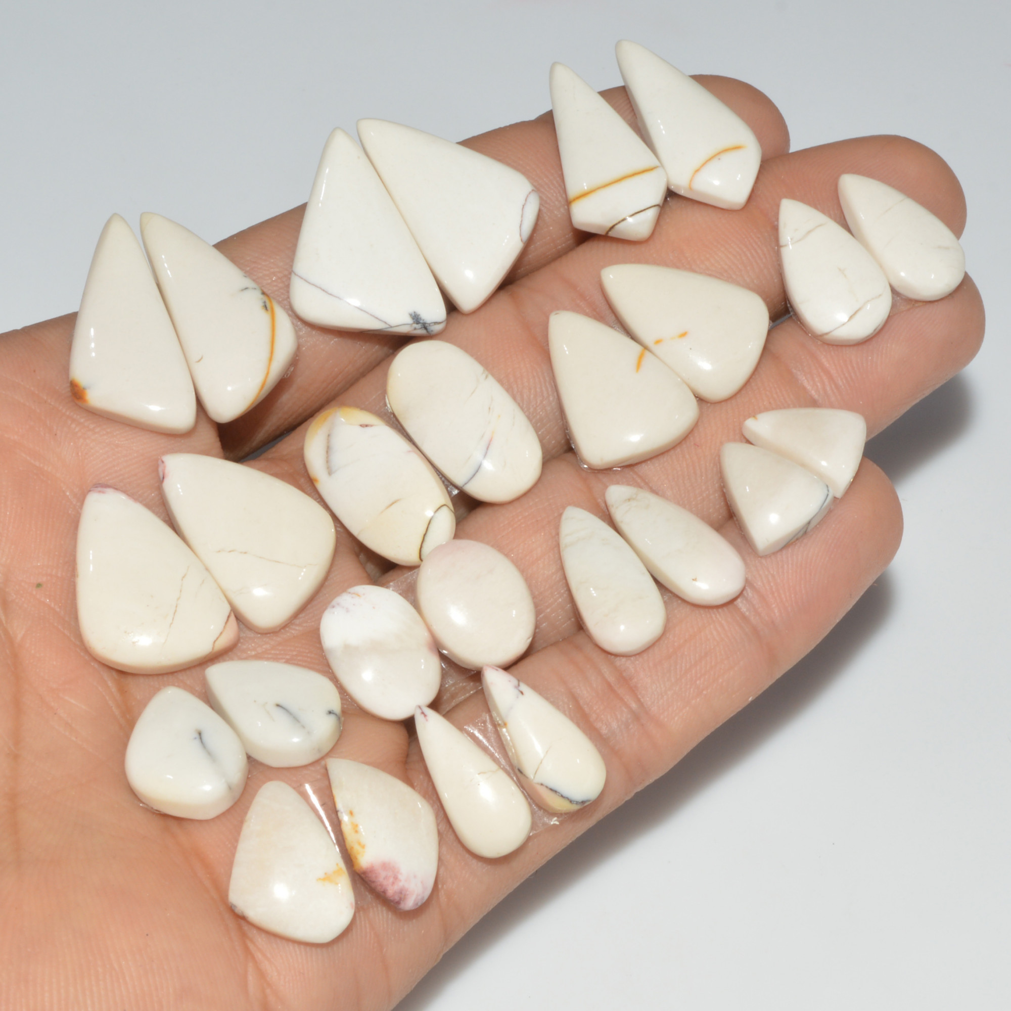 13 Pair 154 Cts Natural Mookaite Jasper Matching Pairs Cabochon Gemstone Statement Drop Earrings Jewelry Gift for Her 24X14 10X8mm 16467