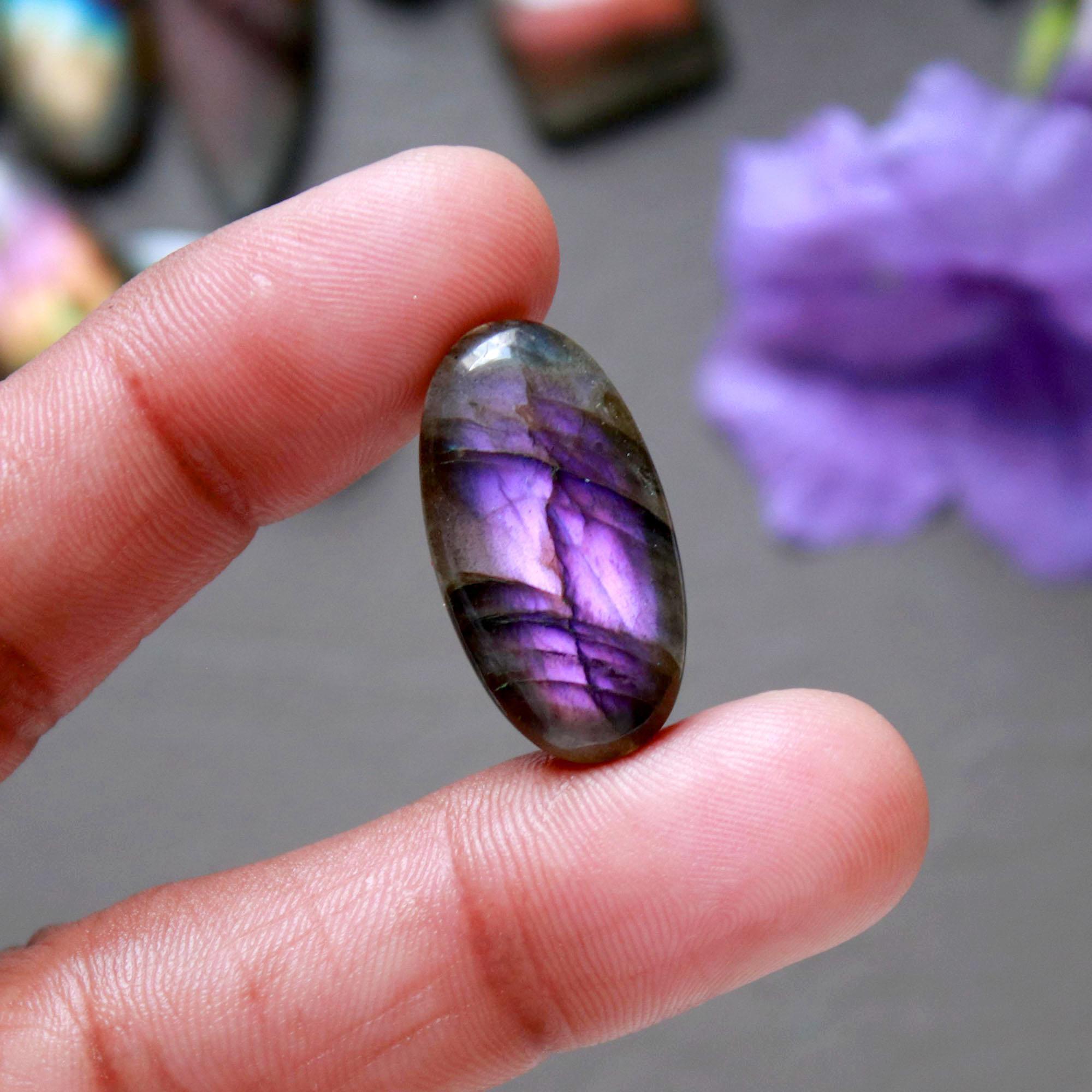 18Pcs 219Ct Natural Labradorite Cabochon Loose Gemstone Lot Jewelry Making Semi-Precious Gemstone 34x10 15x12mm 16482