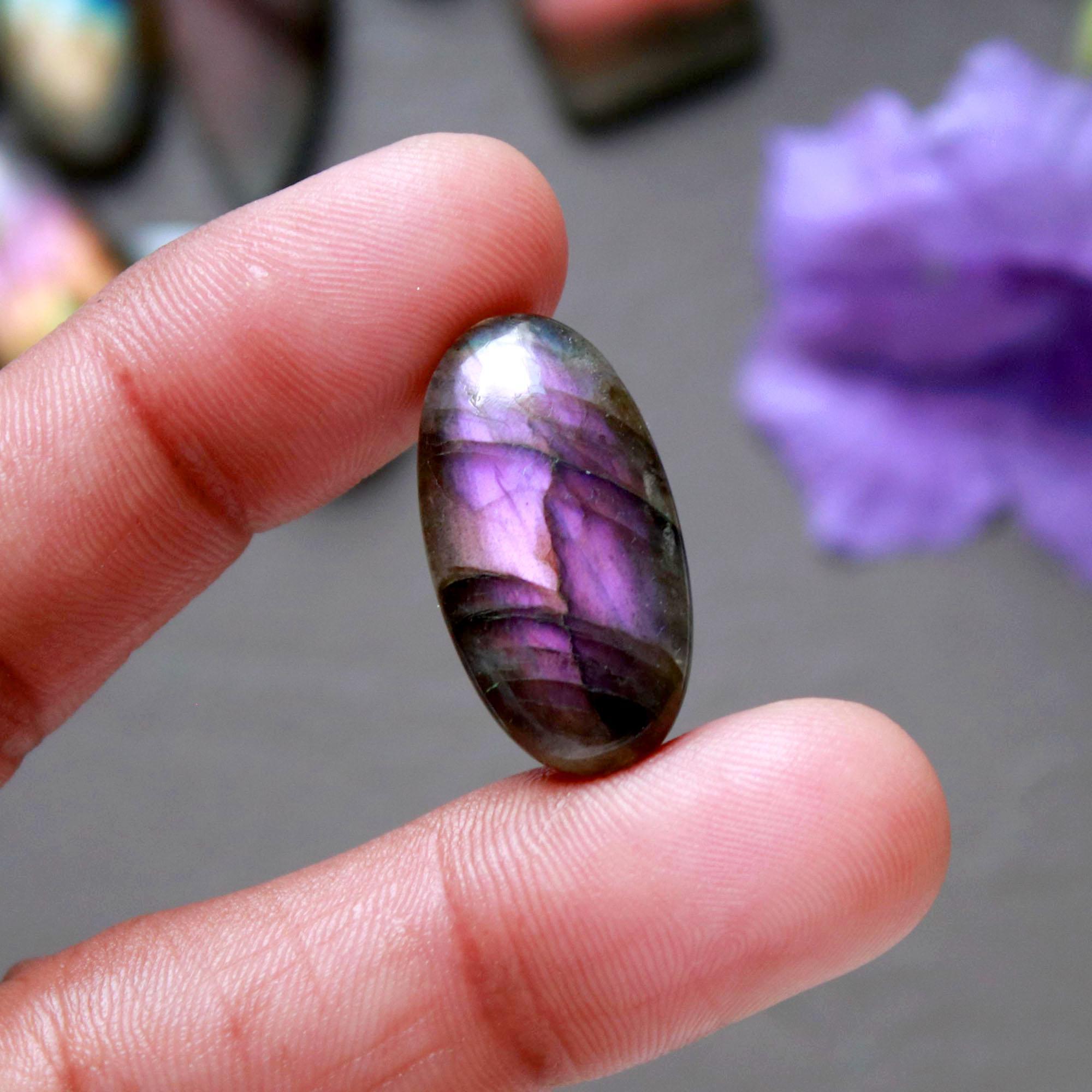 18Pcs 219Ct Natural Labradorite Cabochon Loose Gemstone Lot Jewelry Making Semi-Precious Gemstone 34x10 15x12mm 16482
