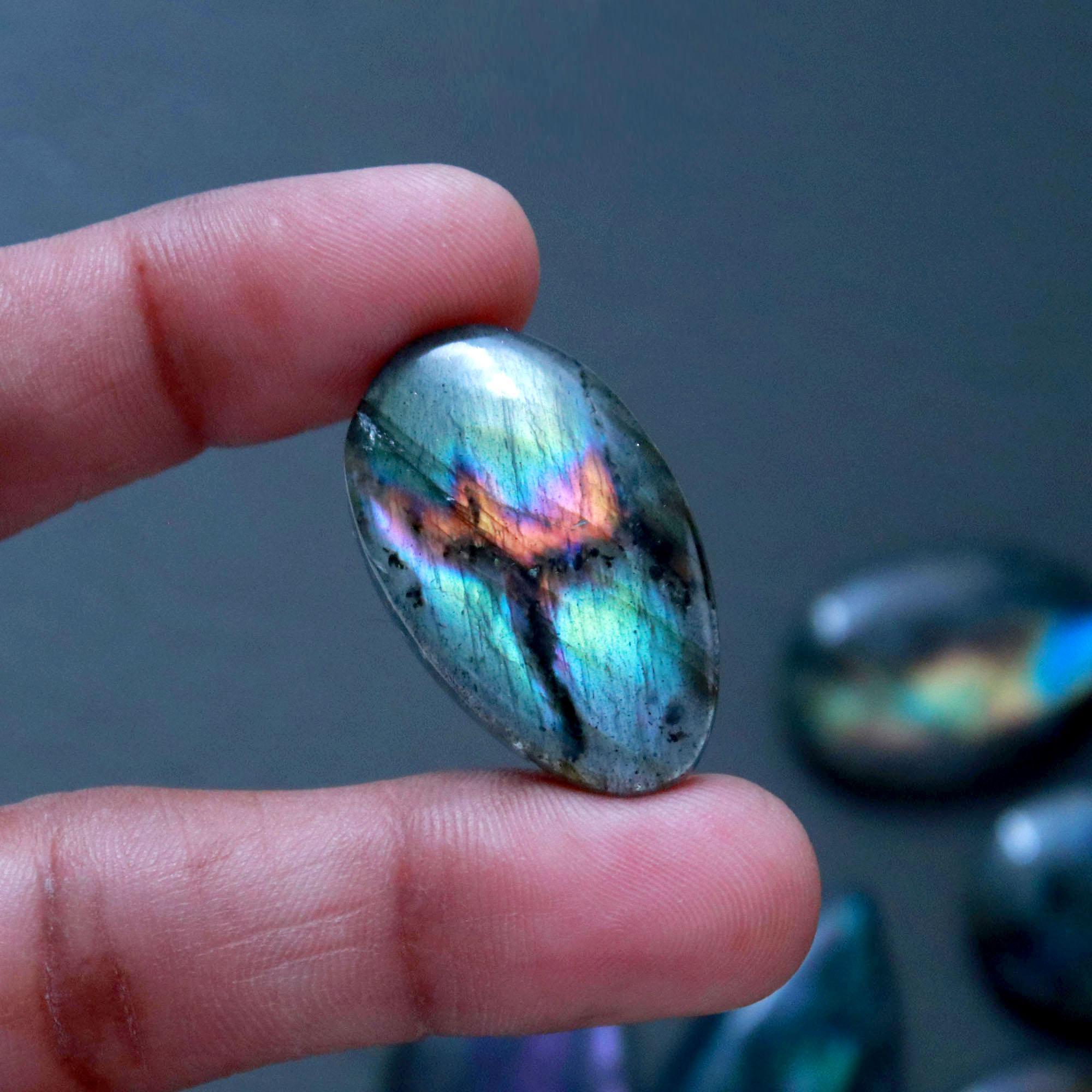 8Pcs 230Ct Natural Labradorite Cabochon Loose Gemstone Lot Jewelry Making Handmade Crystal Craft Supplies 64x15 26x17mm 16500