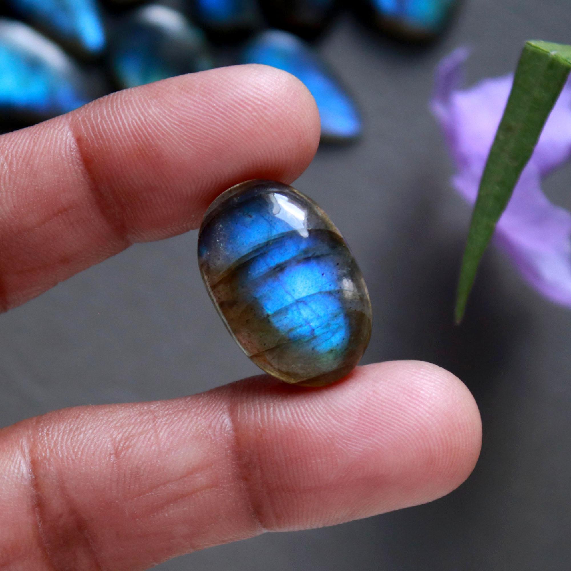 20Pcs 217Ct Natural Labradorite Cabochon Loose Gemstone Lot Jewelry Making Handmade Crystal Craft Supplies 29x14 10x10mm 16507