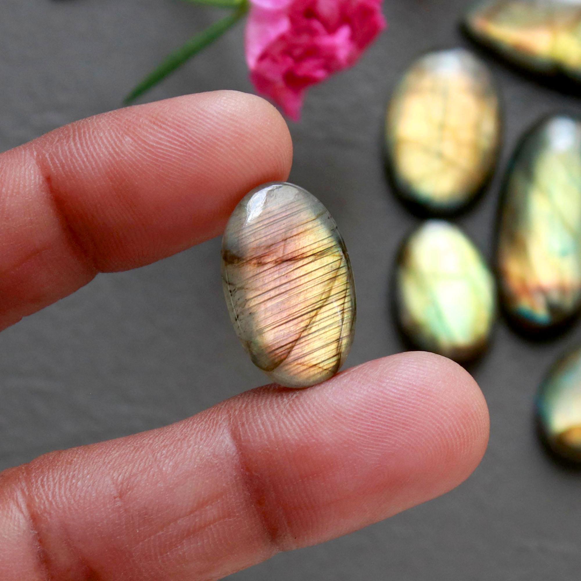 22Pcs 226Ct Natural Labradorite Cabochon Loose Gemstone Lot Mixed Shapes Sizes Healing Crystal For Jewelry Making 27x11 10x10mm 16525