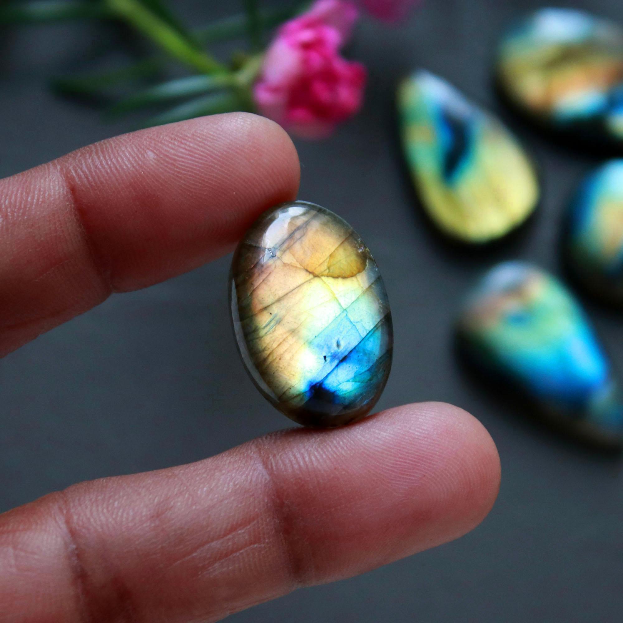 9Pcs 182Ct Natural Labradorite Cabochon Loose Gemstone Lot Mixed Shapes Sizes Healing Crystal For Jewelry Making 29x14 16x16mm 16530