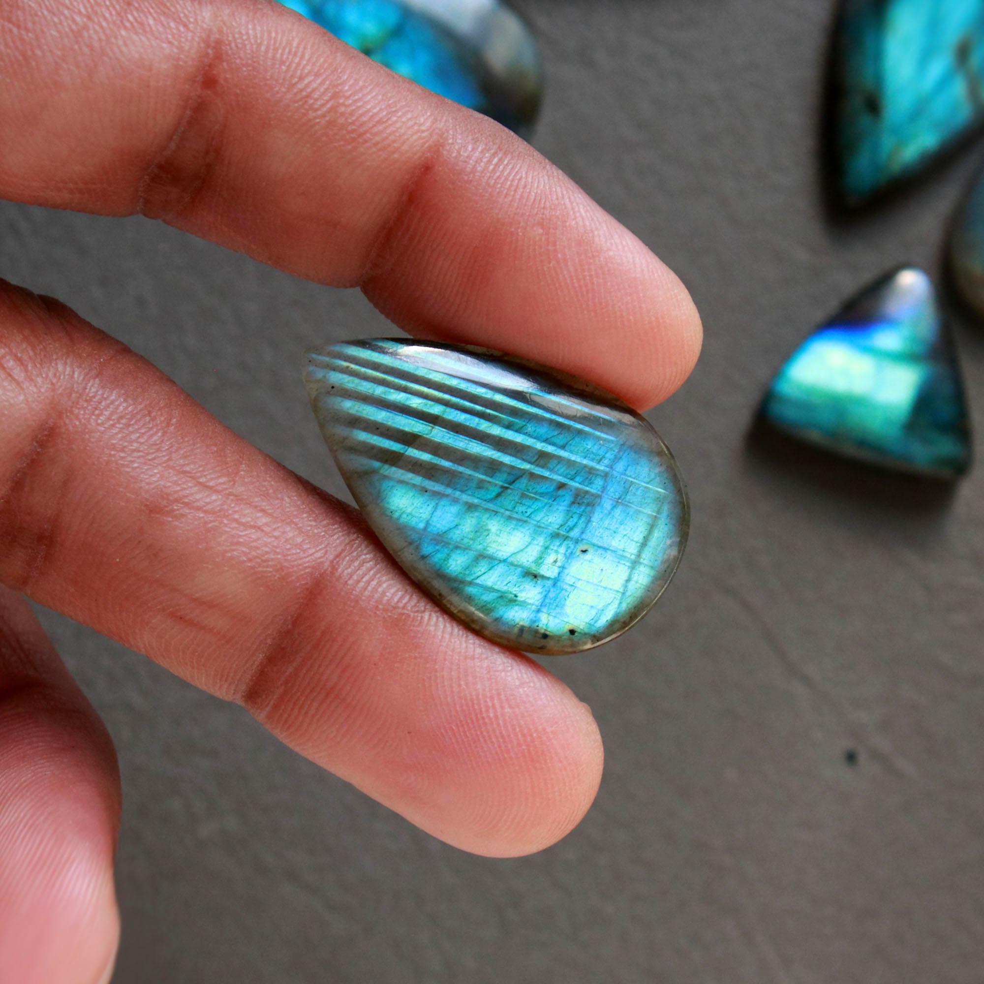 12Pcs 207Ct Natural Labradorite Cabochon Loose Gemstone Lot Mixed Shapes Sizes Healing Crystal For Jewelry Making 35x18 14x14mm 16533