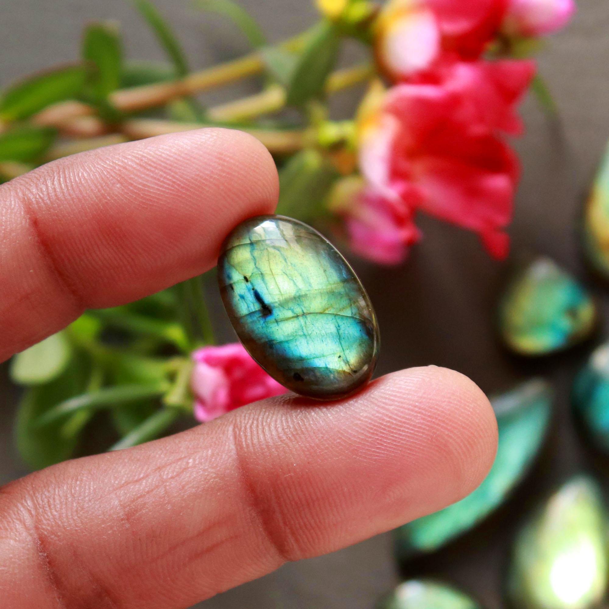 21Pcs 218Ct Natural Labradorite Cabochon Loose Gemstone Lot Mixed Shapes Sizes Healing Crystal For Jewelry Making 28x14 12x12mm 16537