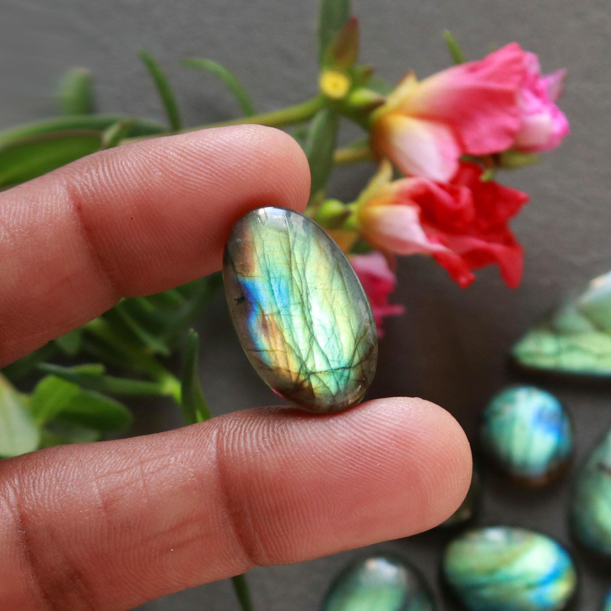 23Pcs 251Ct Natural Labradorite Cabochon Loose Gemstone Lot Mixed Shapes Sizes Healing Crystal For Jewelry Making 28x8 15x10mm 16539