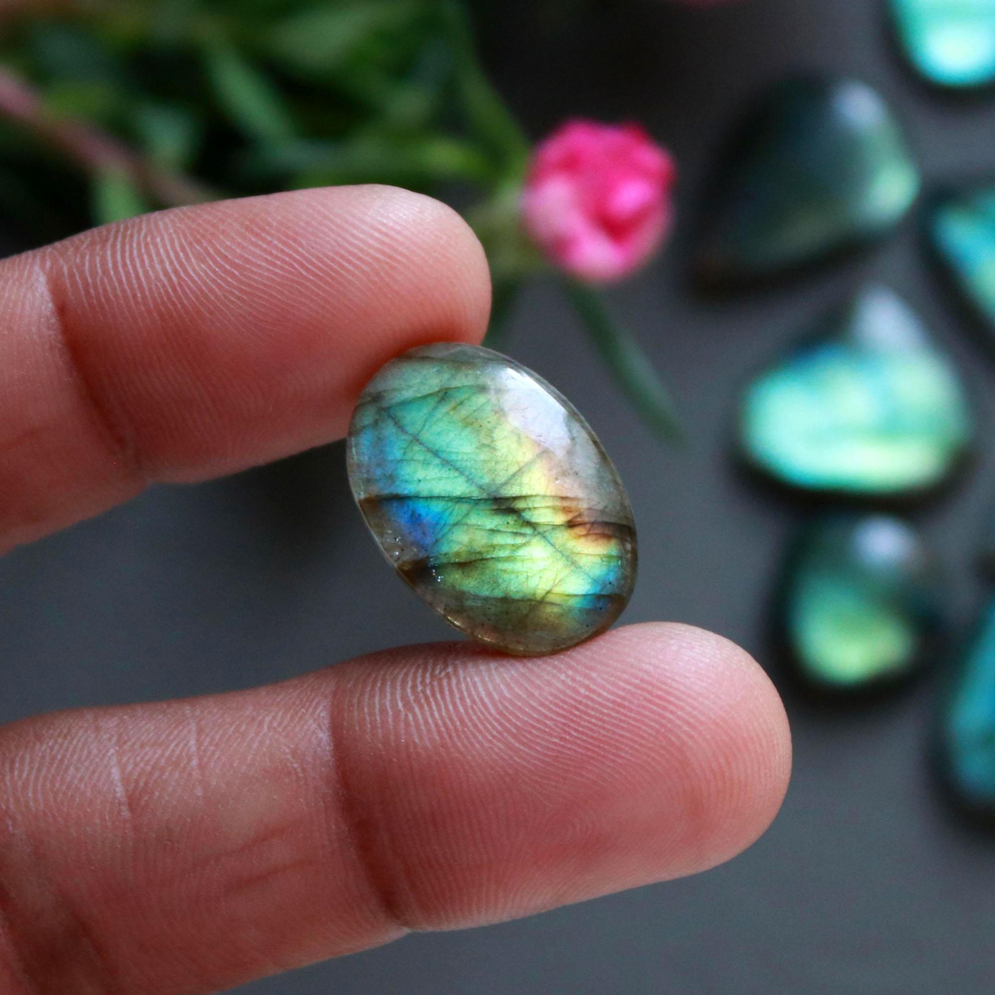 22Pcs 198Ct Natural Labradorite Cabochon Loose Gemstone Lot Mixed Shapes Sizes Healing Crystal For Jewelry Making 23x12 12x12mm 16540