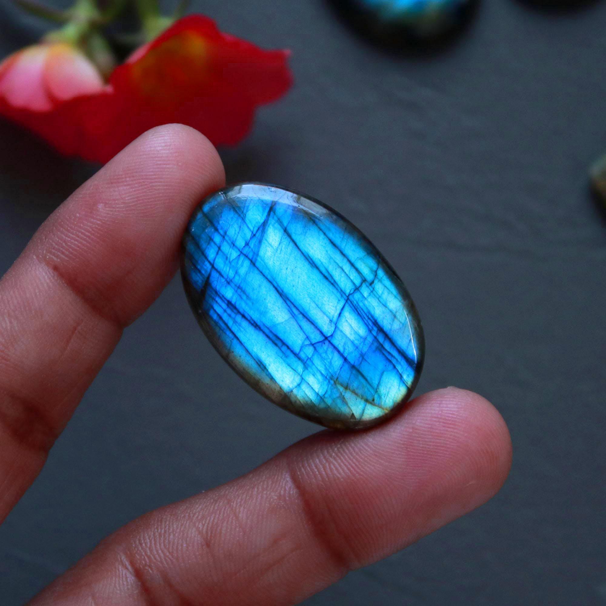 6Pcs 166Ct Natural Labradorite Mixed Shape Cabochon Loose Semi-Precious Multi Fire Crystal Gemstone Lot 35x18 20x20mm 16568