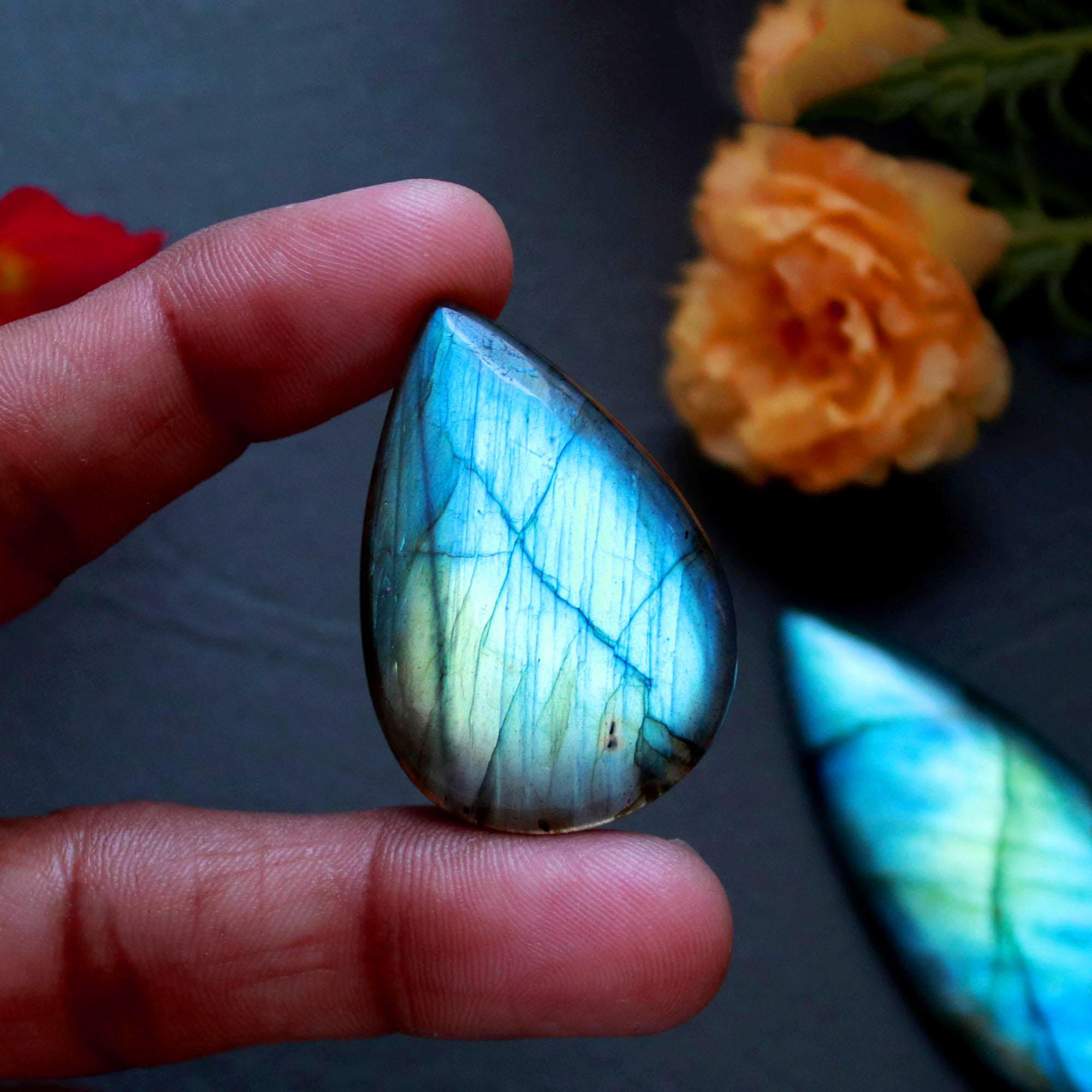 3Pcs 259Ct Natural Labradorite Mixed Shape Cabochon Loose Semi-Precious Multi Fire Crystal Gemstone Lot 66x45 37x24mm 16569