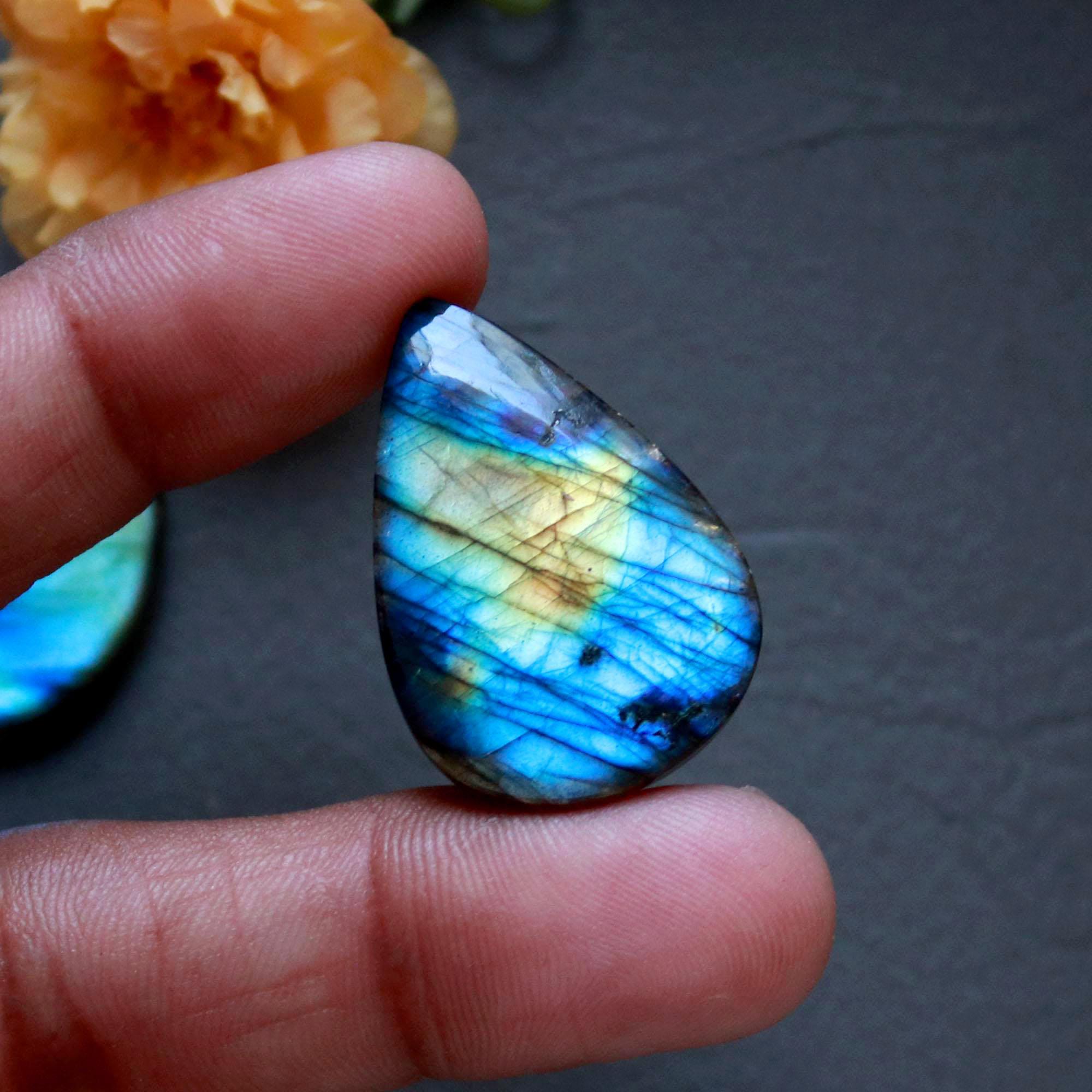 7Pcs 249Ct Natural Labradorite Mixed Shape Cabochon Loose Semi-Precious Multi Fire Crystal Gemstone Lot 39x39 23x20mm 16573