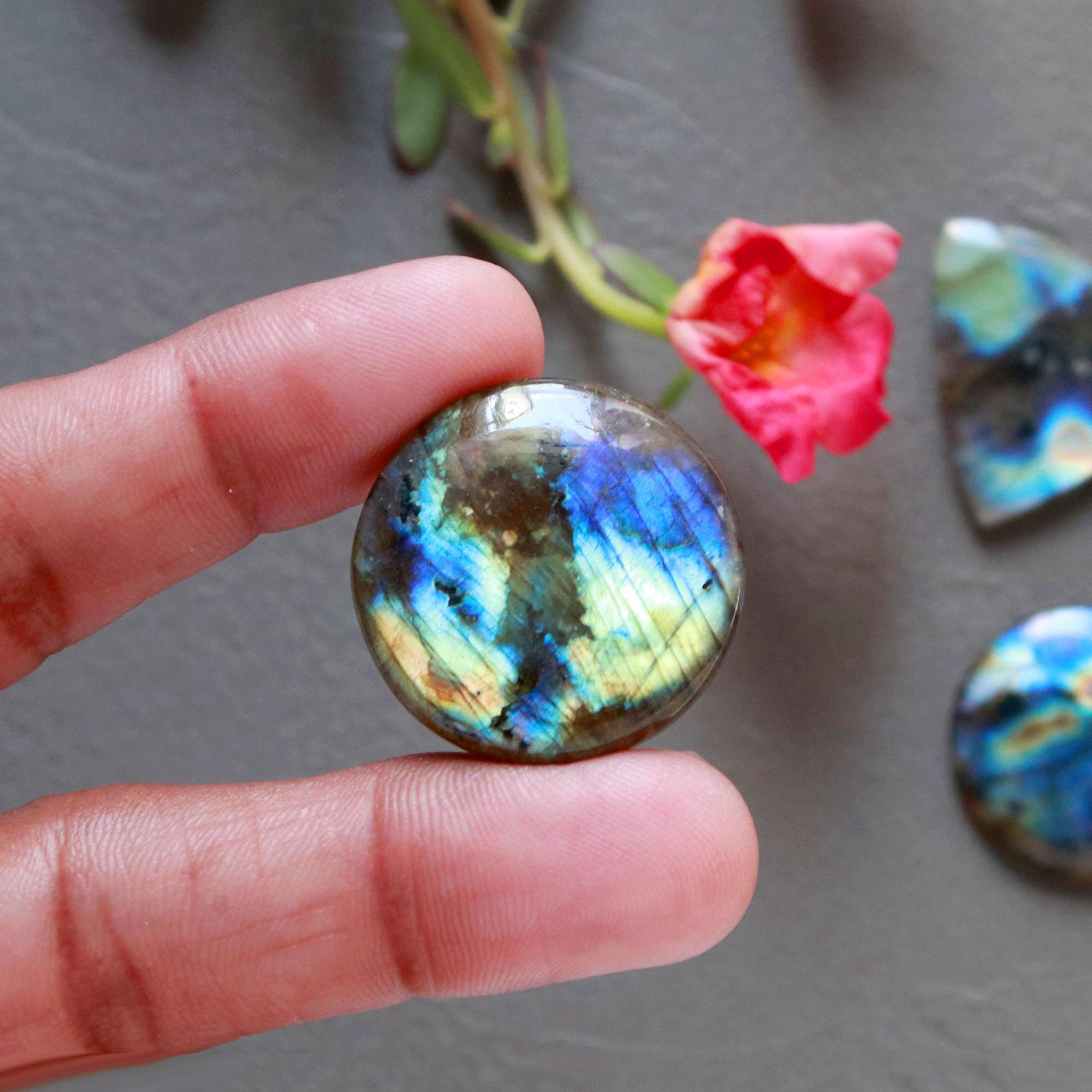 12Pcs 307Ct Natural Labradorite Mixed Shape Cabochon Loose Semi-Precious Multi Fire Crystal Gemstone Lot 30x24 21x24mm 16592
