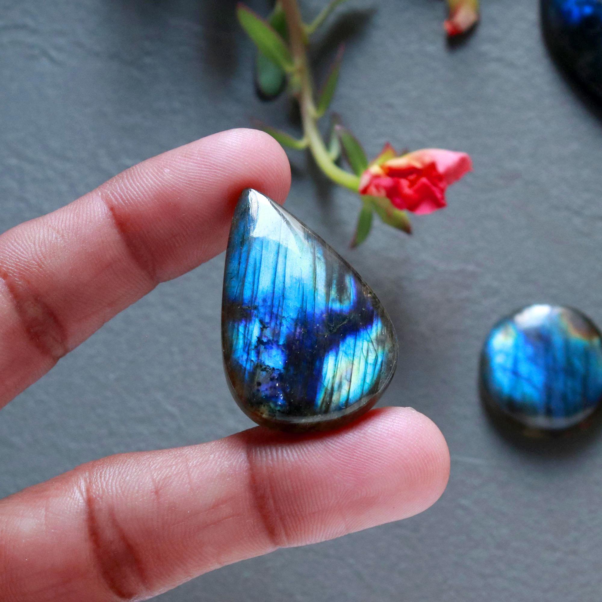 8Pcs 258Ct Natural Labradorite Cabochon Loose Handmade Jewelry Making Wholesale Gemstone Lot 33x20 19x19mm 16599