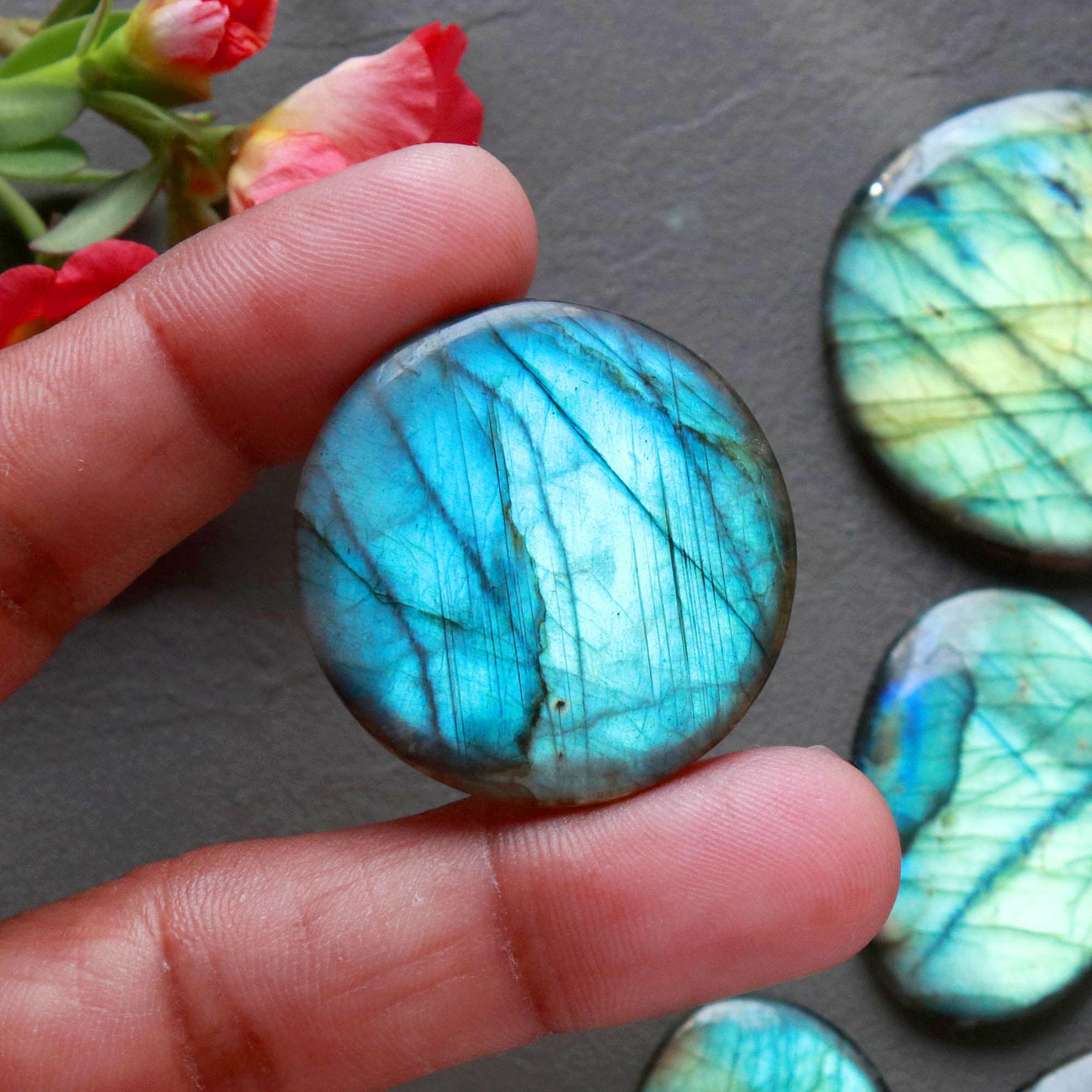 11Pcs 317Ct Natural Labradorite Cabochon Mix Shape Jewelry Making Healing Crystal Craft Supplies 34x19 20x20mm 16621