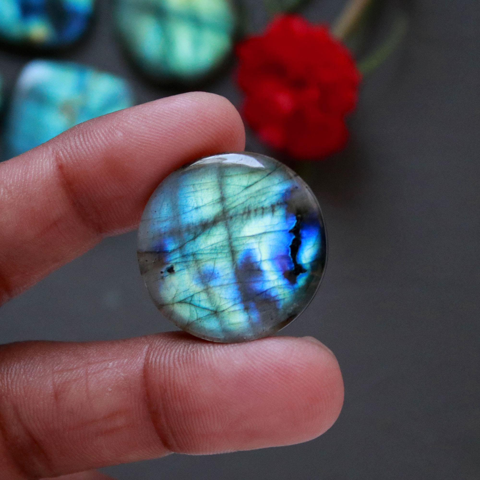 10Pcs 258Ct Natural Labradorite Cabochon Mix Shape Jewelry Making Healing Crystal Craft Supplies 28x20 23x20mm 16629