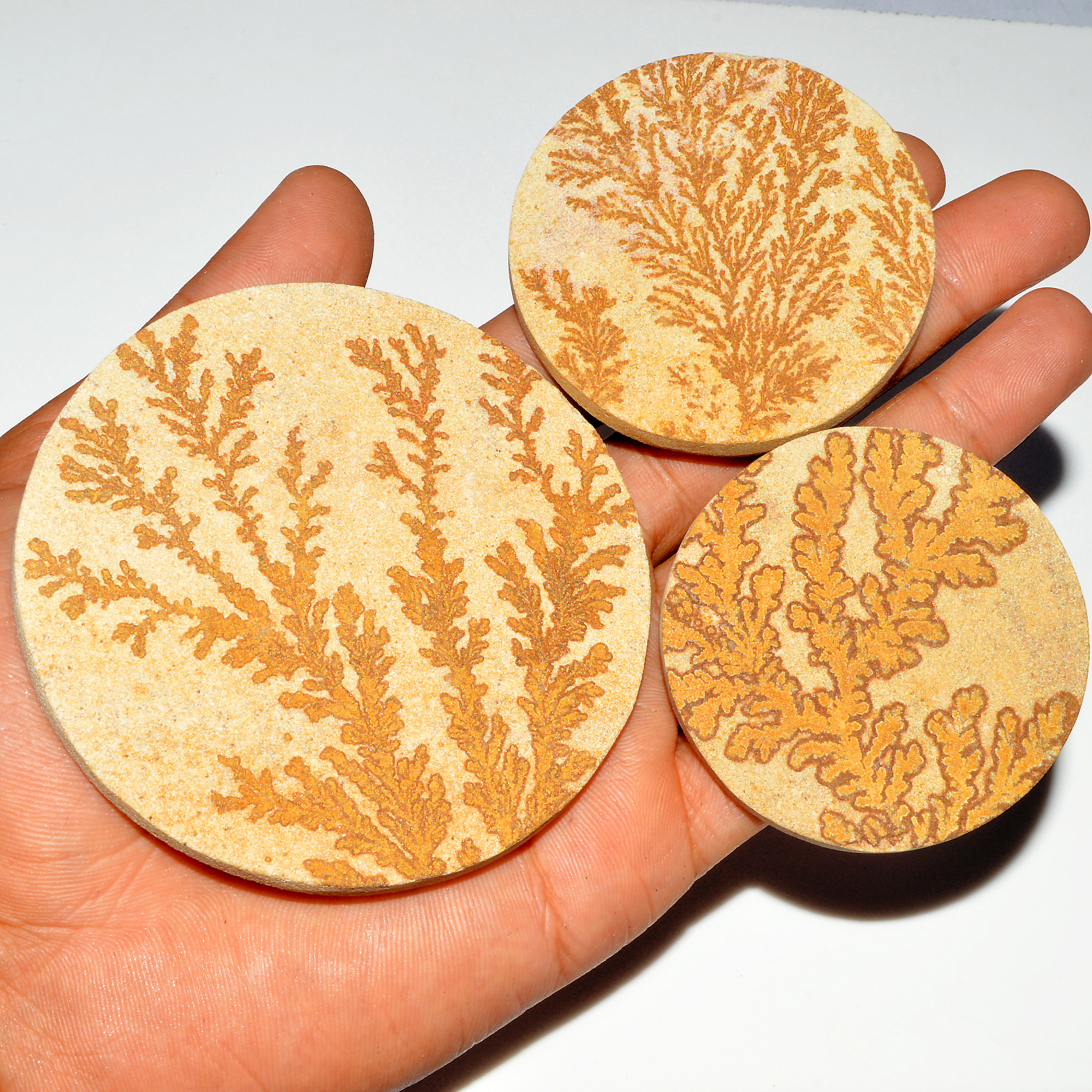 3 Pcs 730 Cts Natural Manganese Dendrite Agate Druzy Loose Gemstone Crystal Healing Mixed Shape For Jewelry Making 84x84 55x55mm 16792