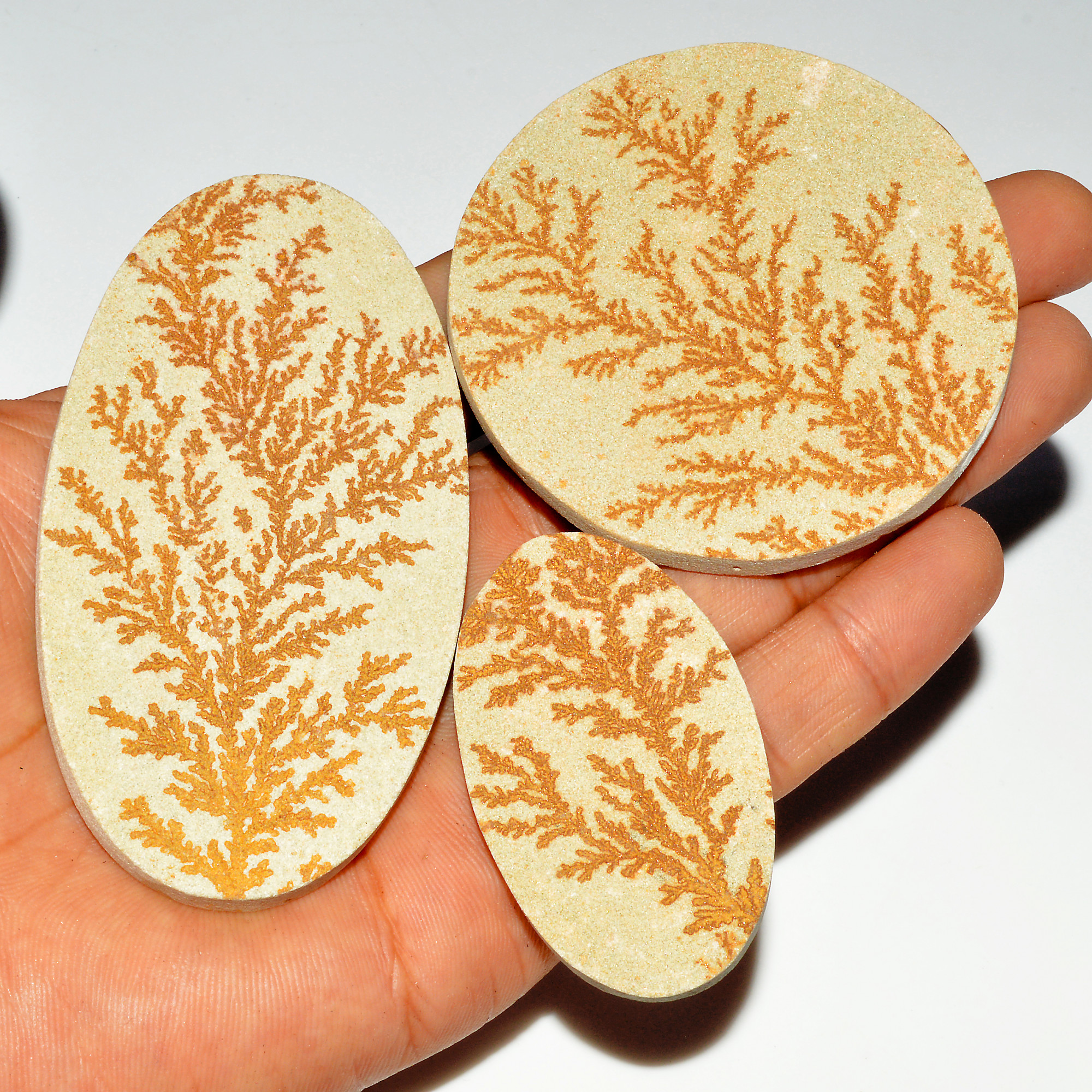 3 Pcs 483 Cts Natural Manganese Dendrite Agate Druzy Loose Gemstone Crystal Healing Mixed Shape For Jewelry Making 85x44 50x30mm 16799