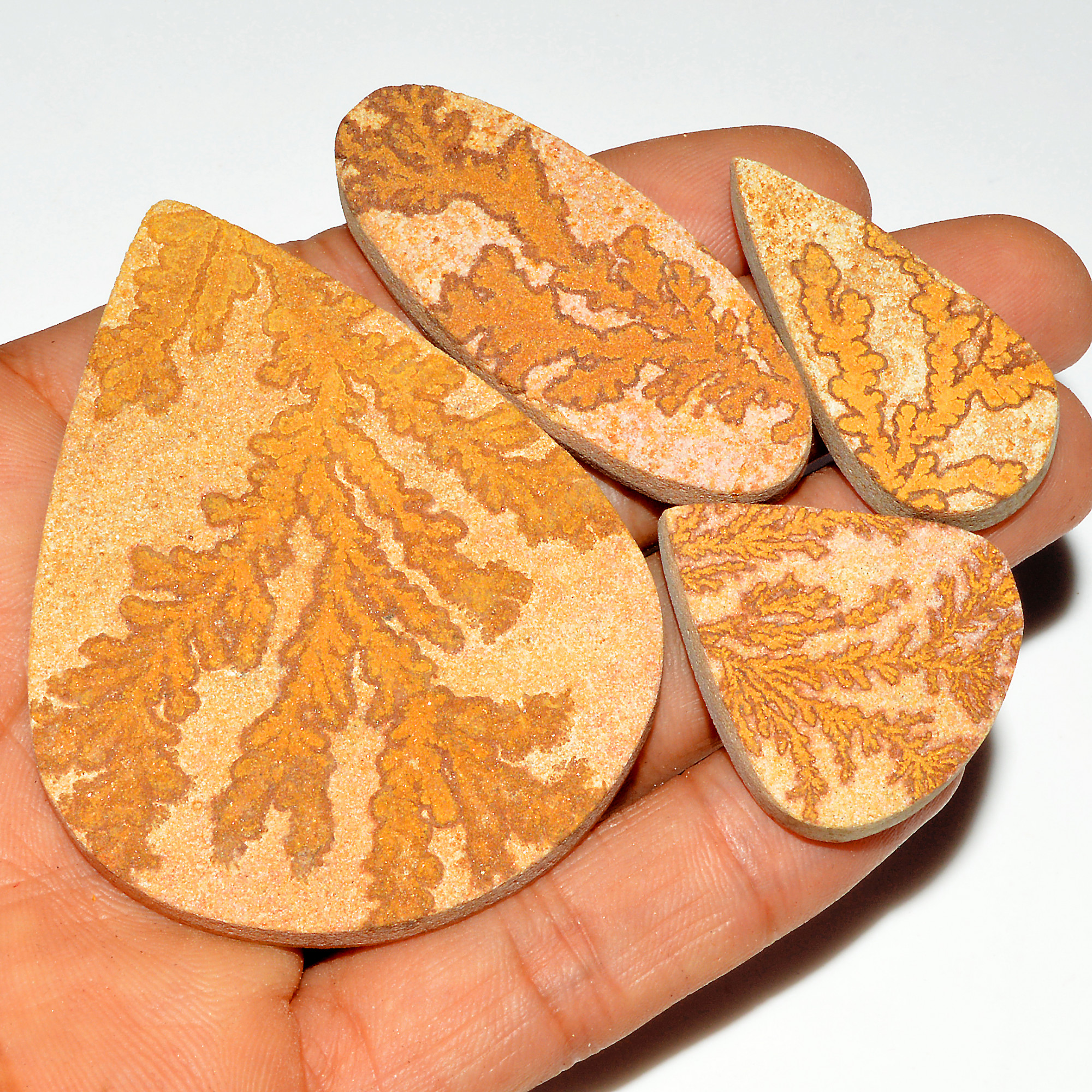 4 Pcs 277 Cts Natural Manganese Dendrite Agate Druzy Loose Gemstone Crystal Healing Mixed Shape For Jewelry Making 65x50 30x25mm 16810