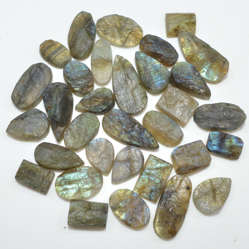 30 Pcs 149 Cts Natural Labradorite Druzy Loose Gemstone Lot Jewelry Making Semi-Precious Gemstone 19x9 9x6mm 16998