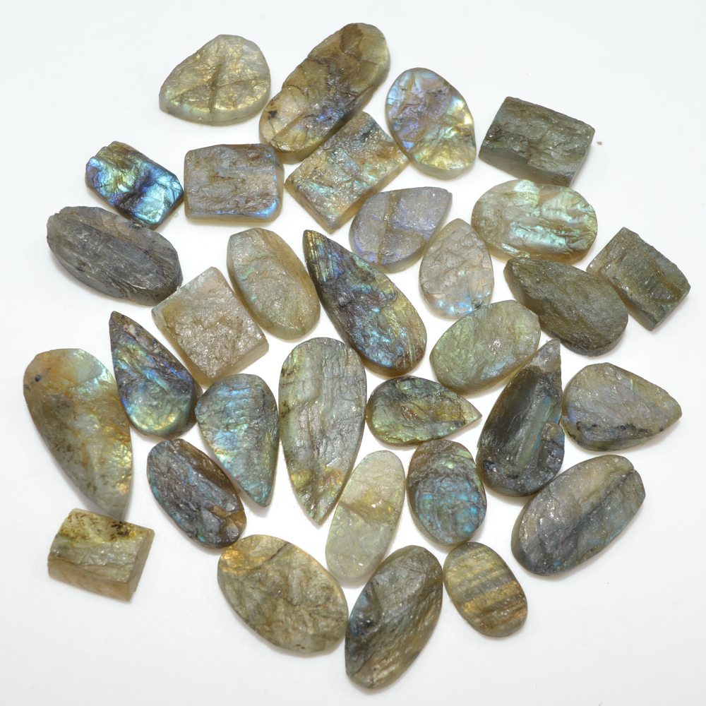 30 Pcs 149 Cts Natural Labradorite Druzy Loose Gemstone Lot Jewelry Making Semi-Precious Gemstone 19x9 9x6mm 16998