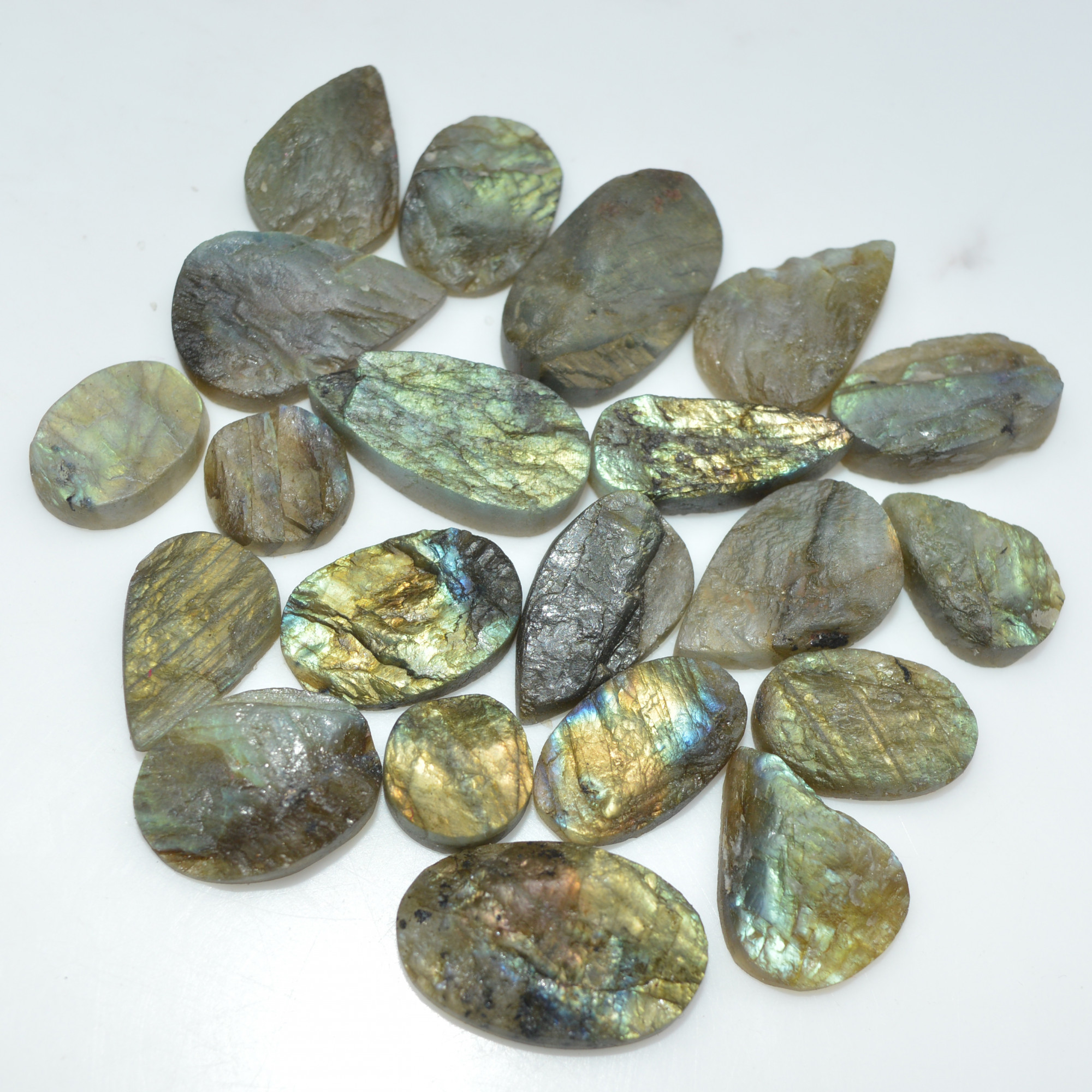21 Pcs 252 Cts Natural Labradorite Druzy Loose Gemstone Lot Jewelry Making Semi-Precious Gemstone 21x14 10x10mm 17007